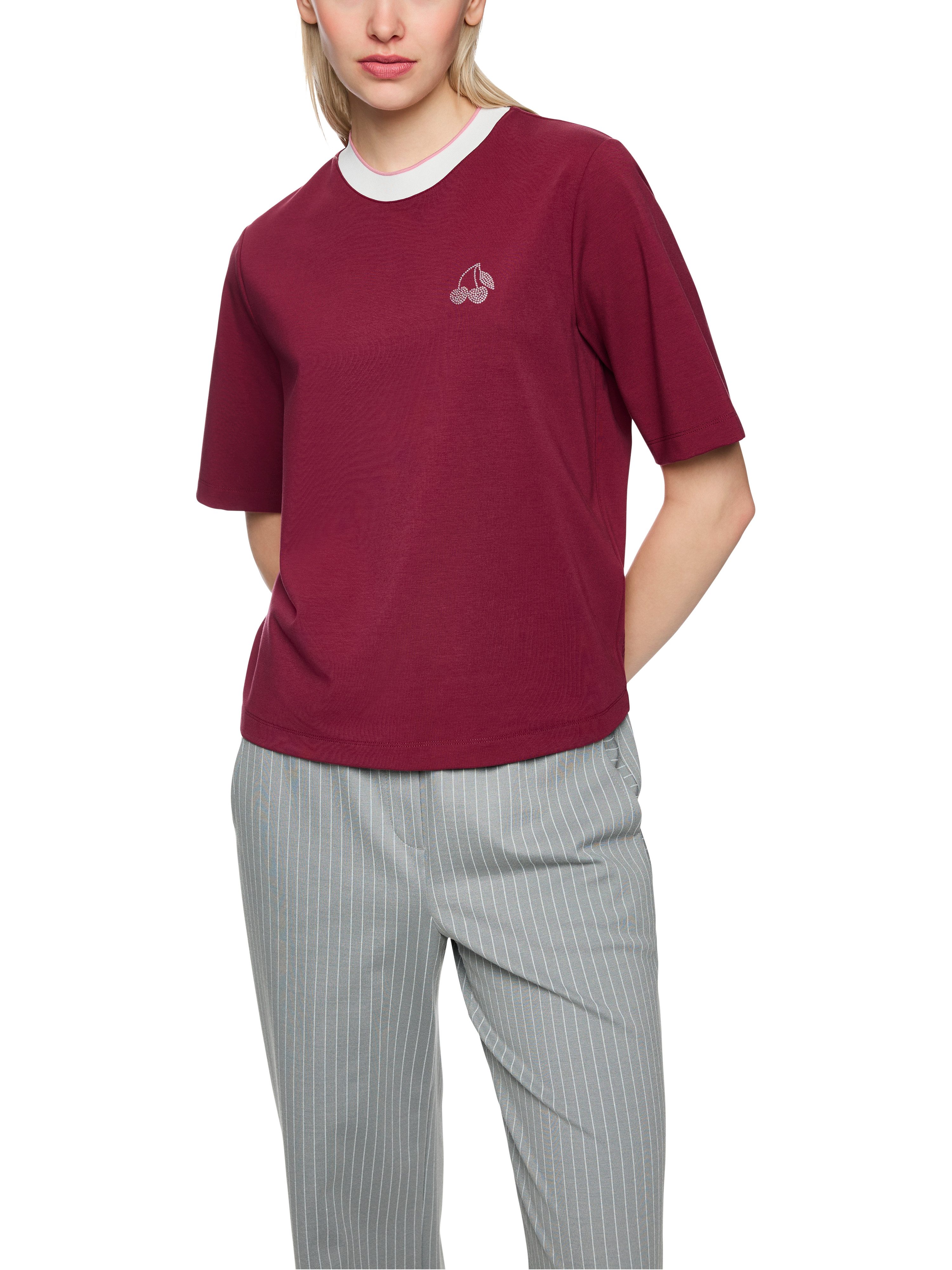 Marc Cain T-Shirt Mon Cherry Premium Damenmode gerade Form, Rundhals