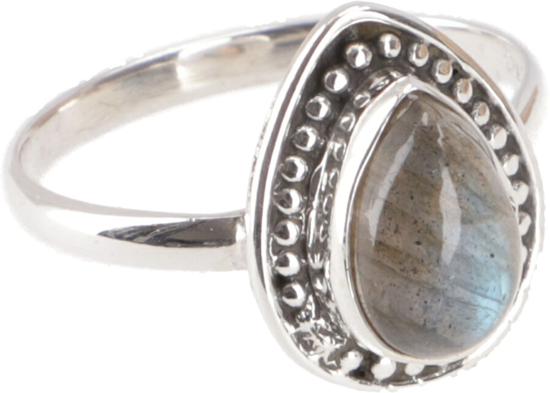 Guru-Shop Silberring Boho Silberring, filigraner Edelsteinring -..