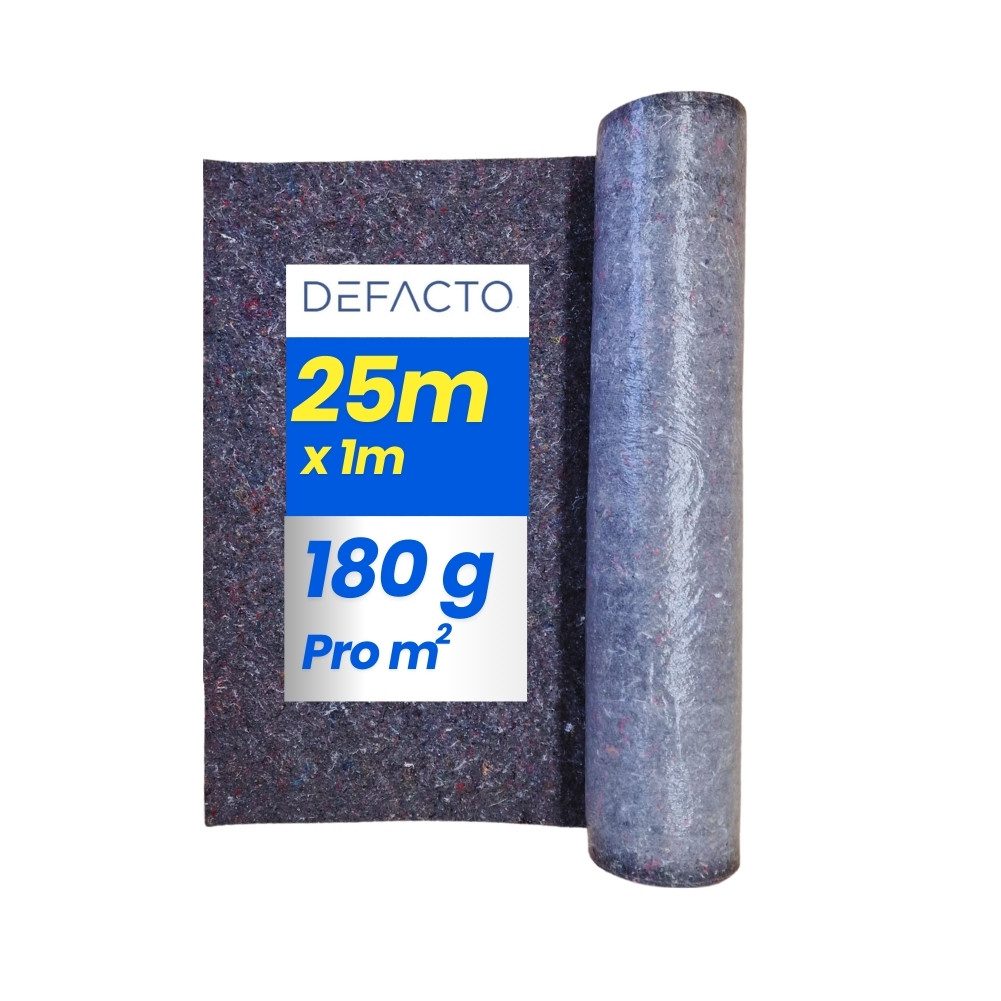 Defactoshop Malervlies Malervlies Rollenbezug rutschfest Malerfilz Abdeckvlies 180gr, (Packung, 1-St., malervlies), 50m x 1m - 200gr