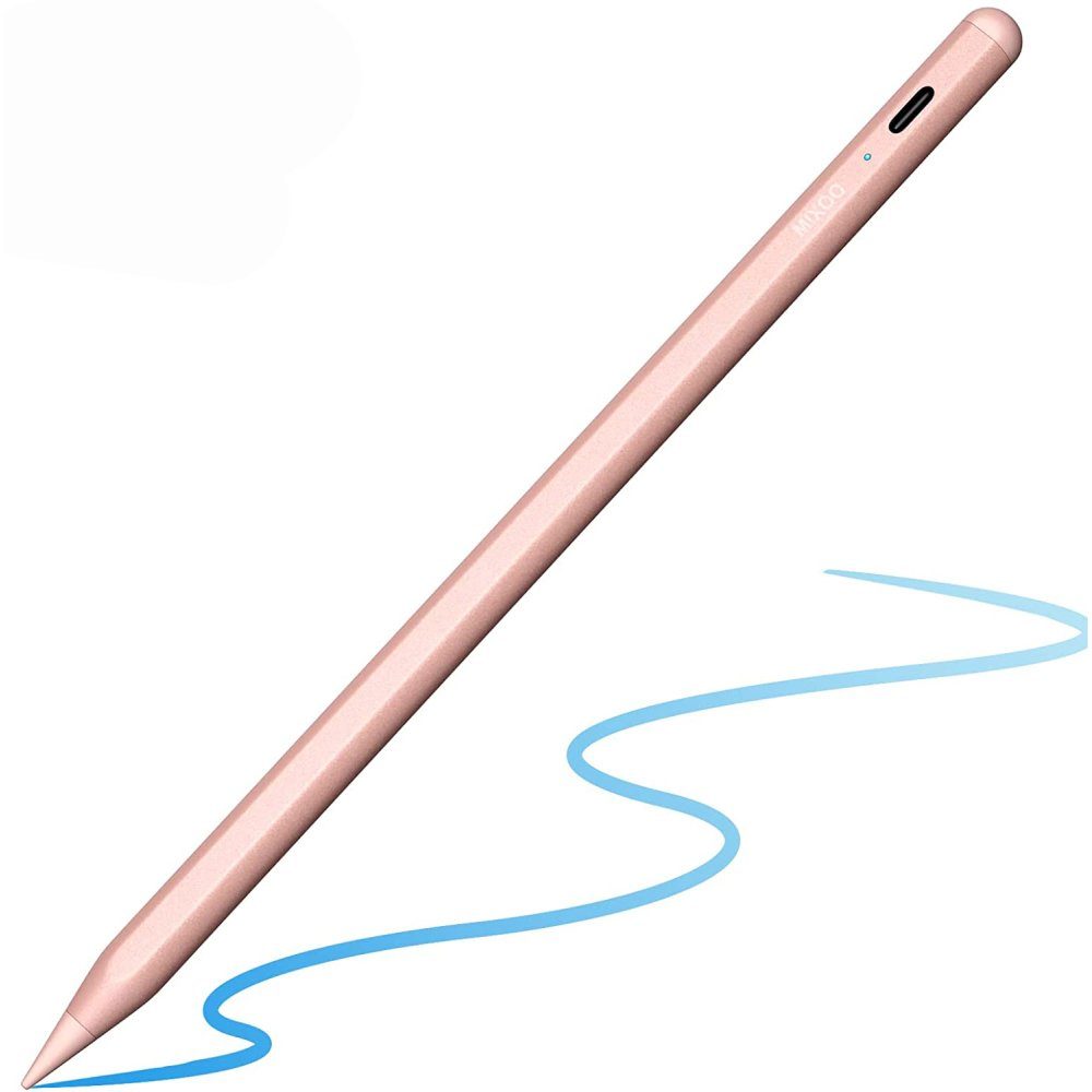 iFoxtEK Stylus Stift für Apple iPad aktiver Pen wiederaufladbar Eingabestift mit Einstellbarer feiner Spitze auf iPad/IOS/Samsung Android-Tablet 