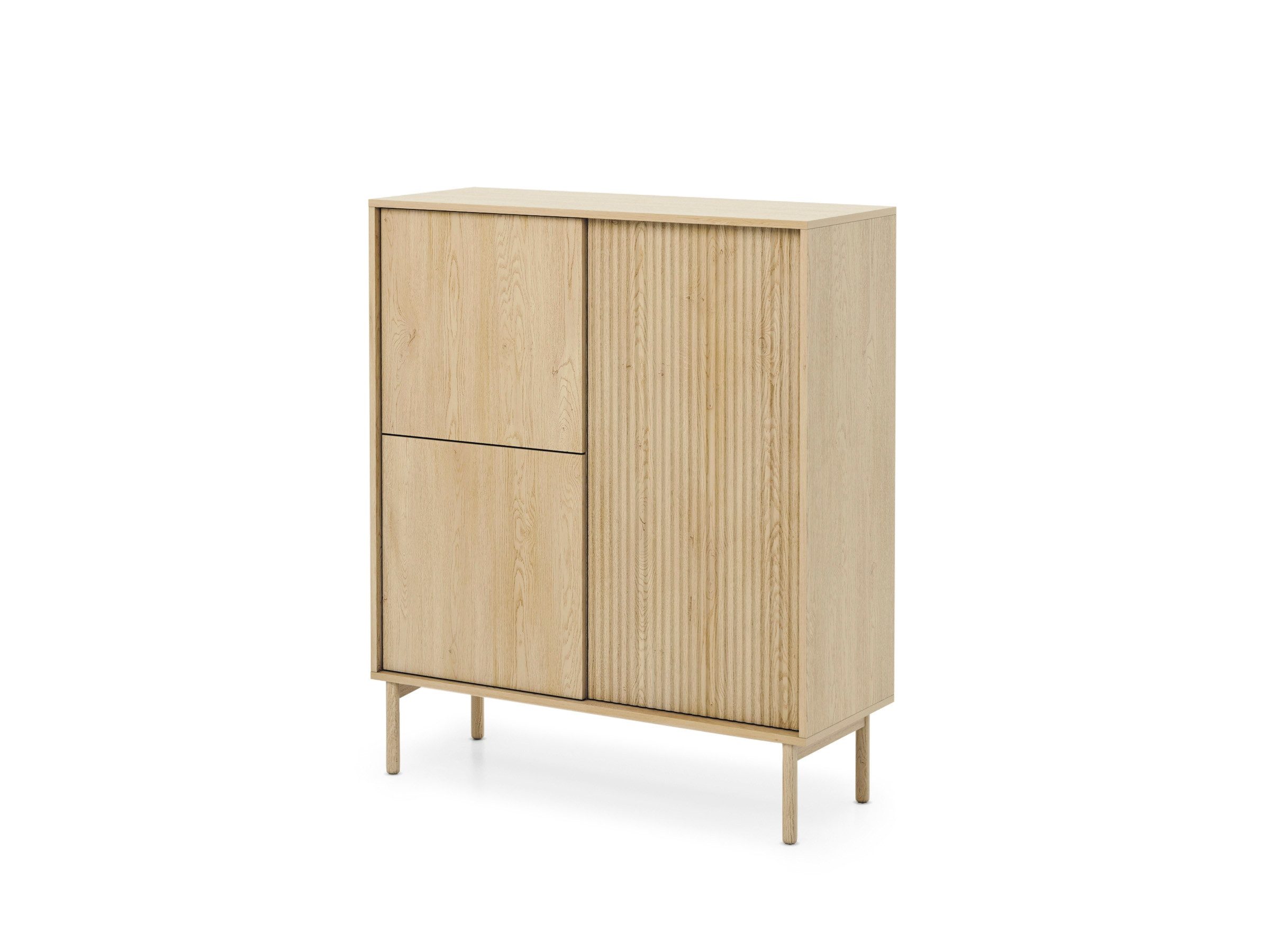 Kommode ROCCO 103,5 cm Sideboard mit 3 Türen Eichefarben