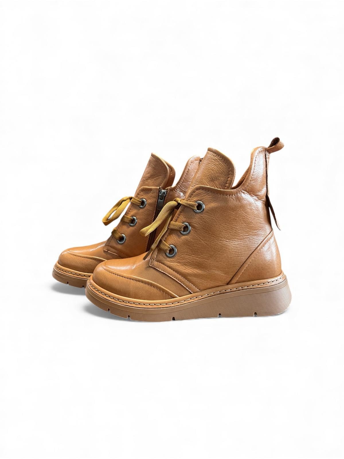 Begoria Damen Schnürstiefeletten aus Echtem Glattleder Schnürstiefelette – Bild 2 von 3