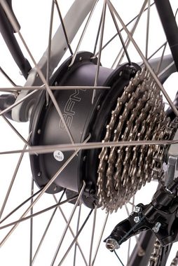 SAXONETTE E-Bike Comfort Sport, 9 Gang Shimano Alivio Schaltwerk, Kettenschaltung, Heckmotor, 418 Wh Akku, Diamant E-Bike, integriertes Rahmenschloss