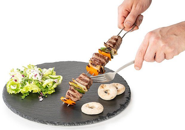 Buddy's Grillspieß Buddy´s BBQ (Set, 6-St), Doppelspieße, Schaschlikspieße, Fleischspieße, Edelstahl, 9 cm