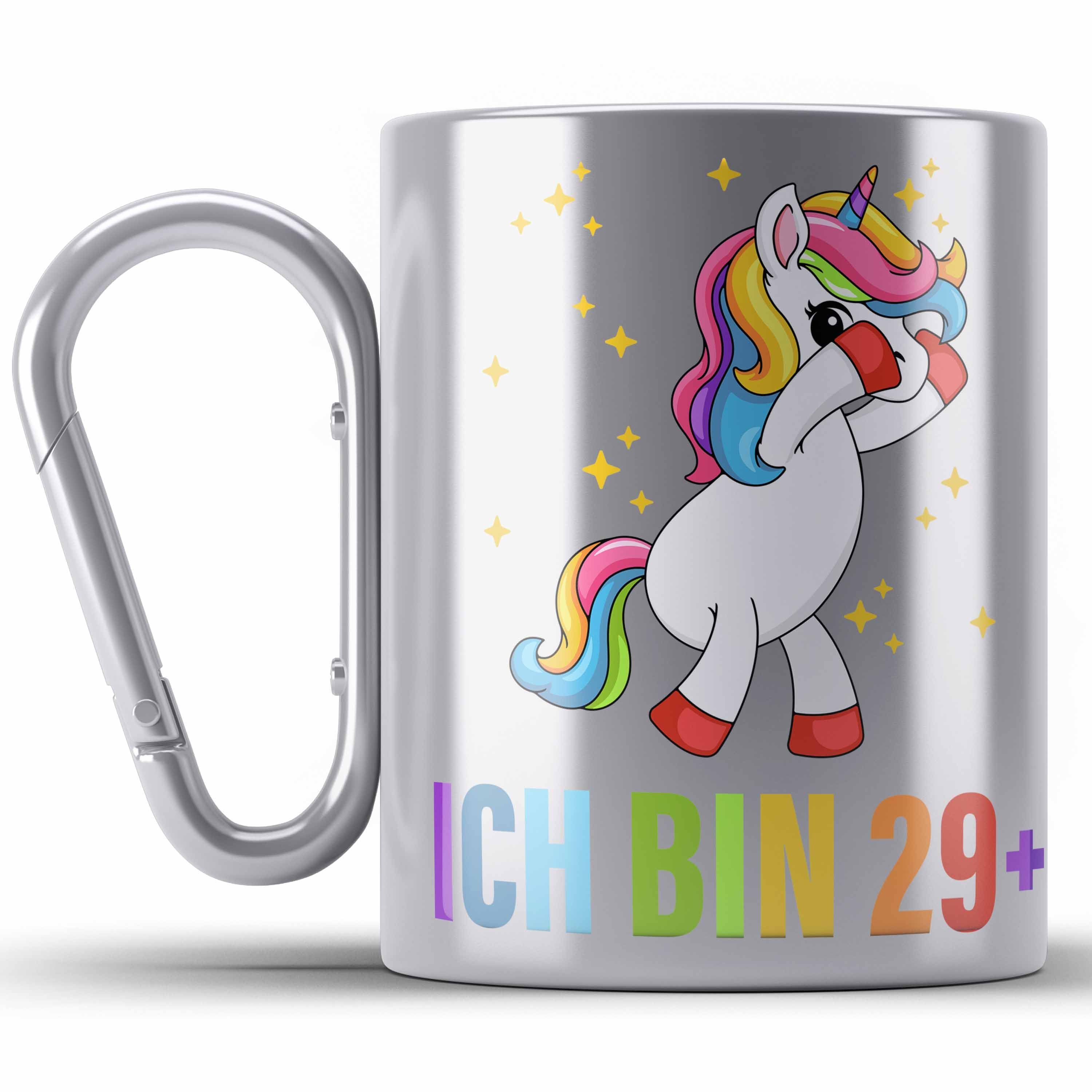 Trendation Thermotasse Ich Bin 29+ Edelstahl Tasse Edelstahl Edelstahl Tasse Einhorn 30. Geb