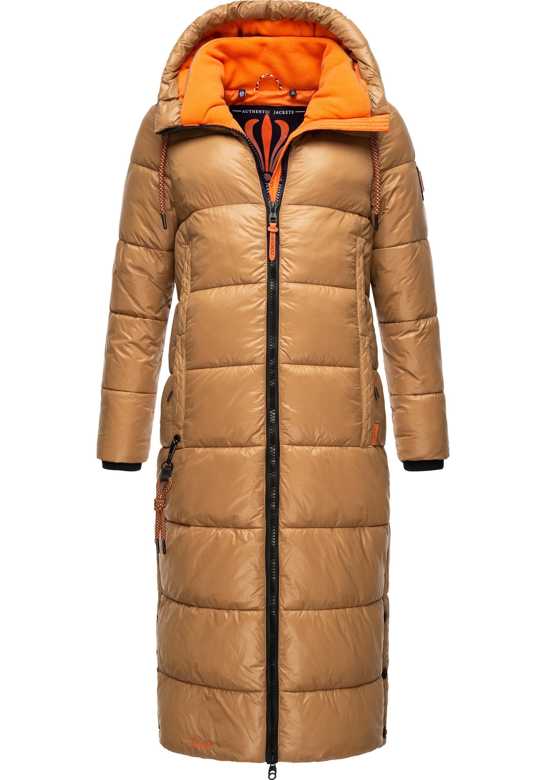 Navahoo Steppmantel Schmuseengel warm gefütterte Winter Steppjacke mit Kontrastdetails