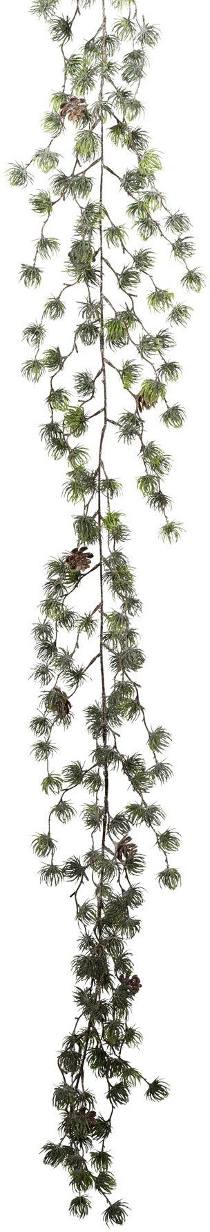 Winterliche Kunstpflanze Weihnachtsdeko, Weihnachtsgirlande Zeder, Creativ deco, Girlande in Frost-Optik, Länge 145 cm