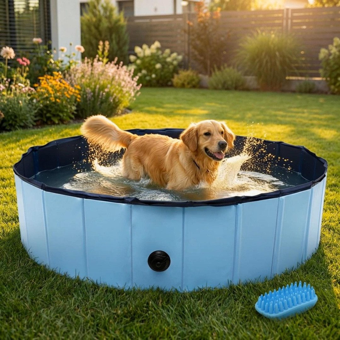 Clanmacy Hundepool Leim Katzen Swimmingpool Schwimmbecken Haustier Pool Planschbecken