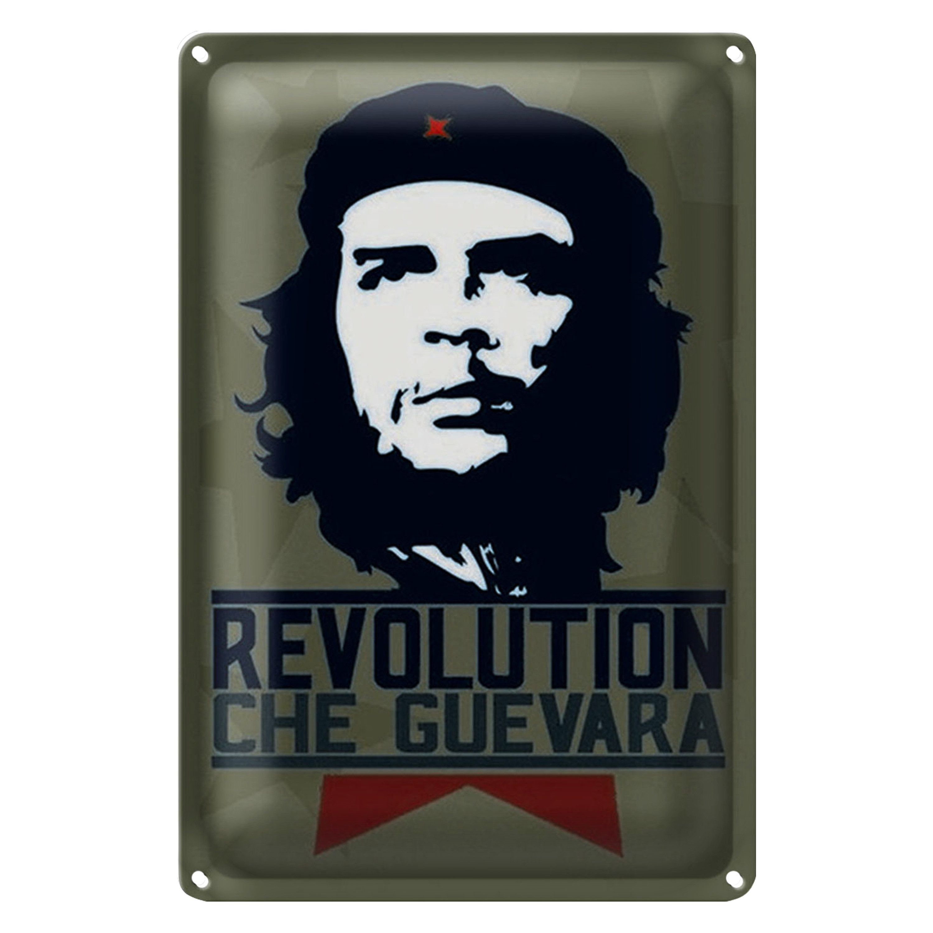 Roomando Metallschild Blechschild Retro 20x30cm Revolution Che Guevara Kuba Cuba