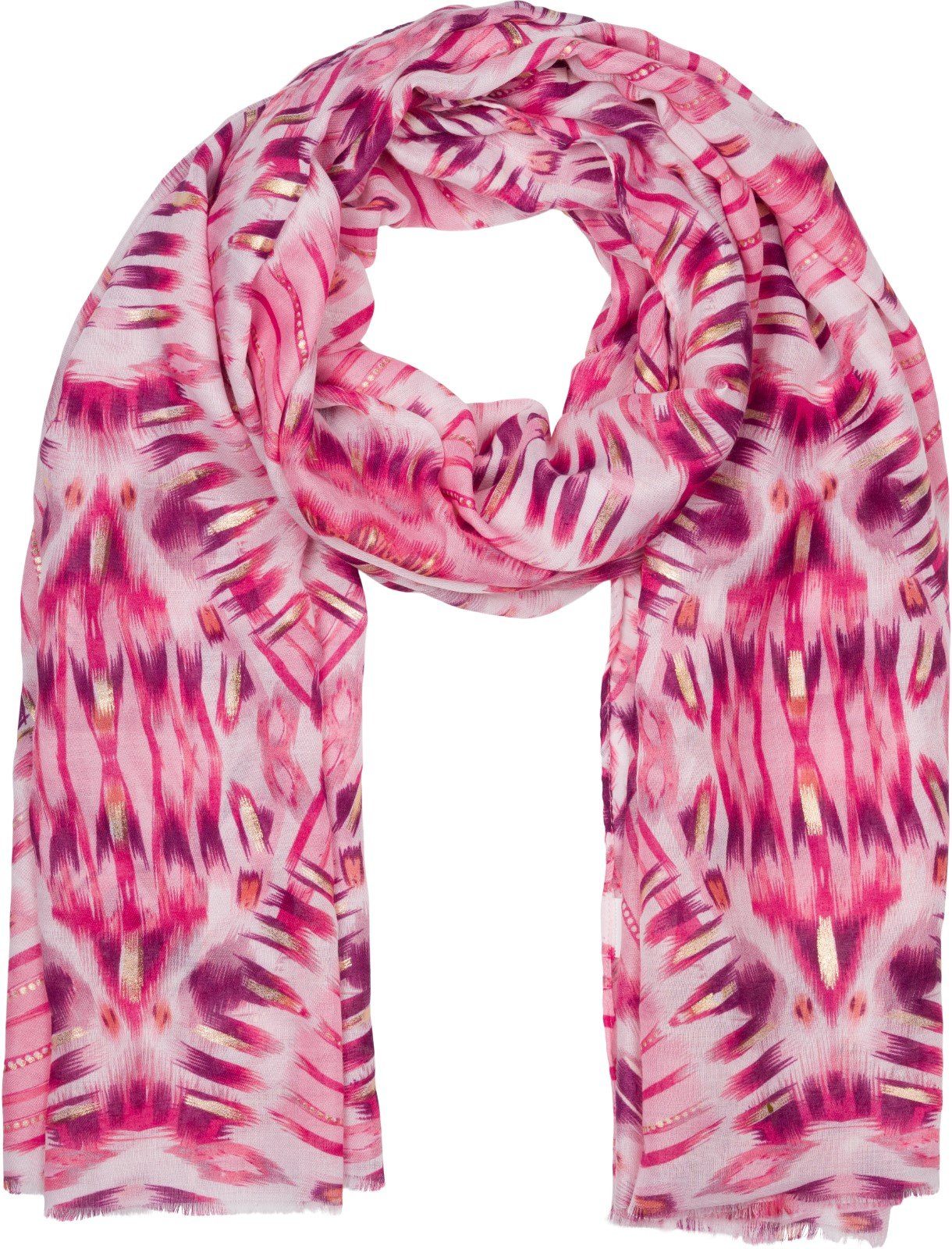 styleBREAKER Modeschal Schal Batik Muster Metallic günstig online kaufen