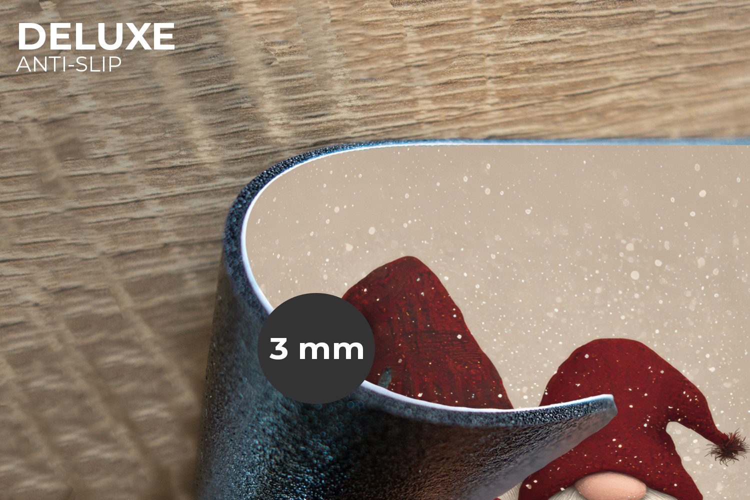 MuchoWow Platzset Wichtel - Weihnachten - Schnee - Zipfelmützen, (6-St), Pl günstig online kaufen