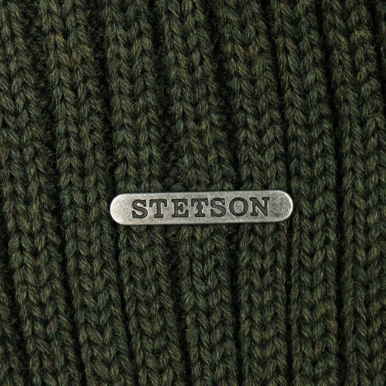 Stetson Strickmütze Italy Umschlagmütze Made (1-St) Umschlag, in oliv mit