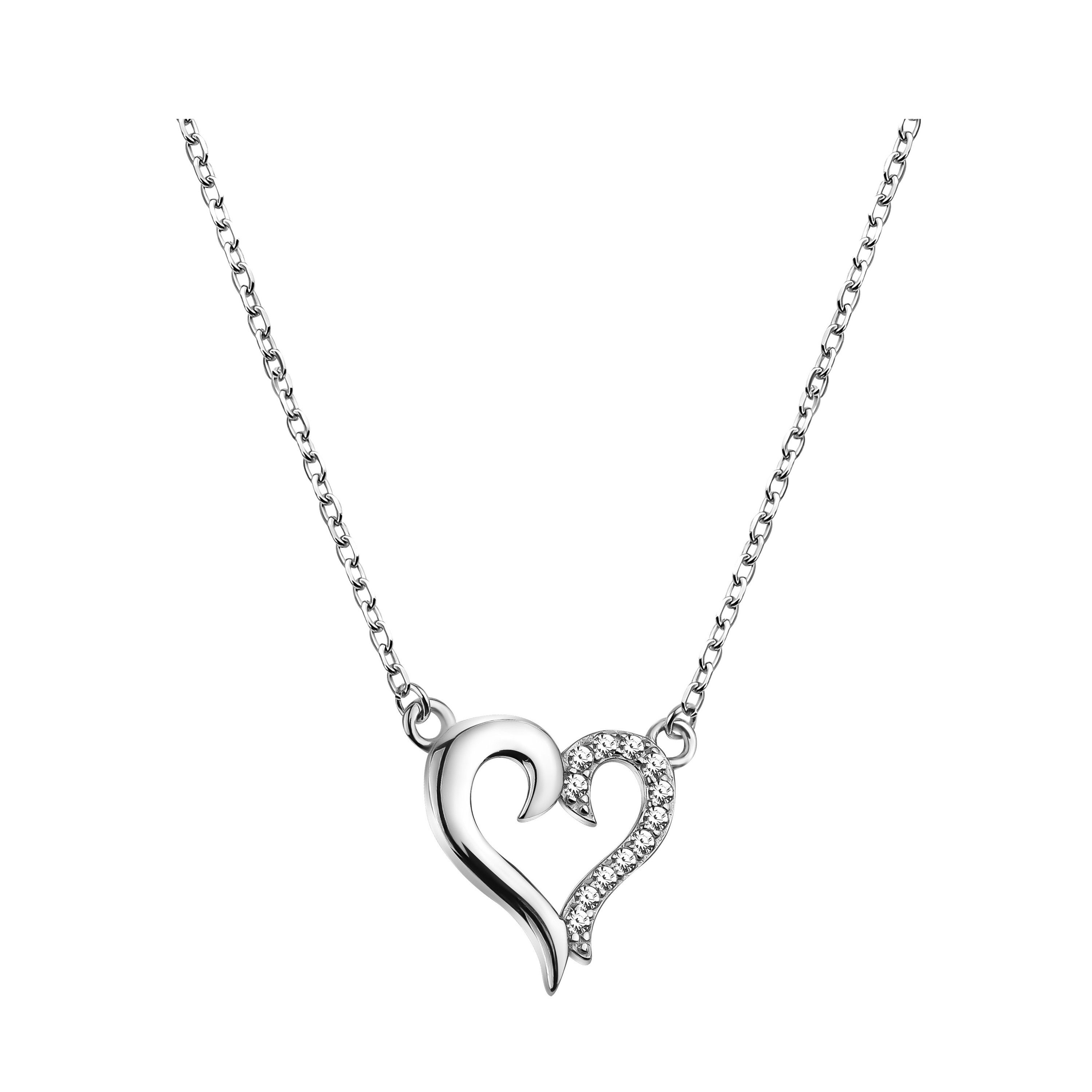 Sofia Milani Kette mit Anhänger Herz, 925 Silber Damen Schmuck - N0306
