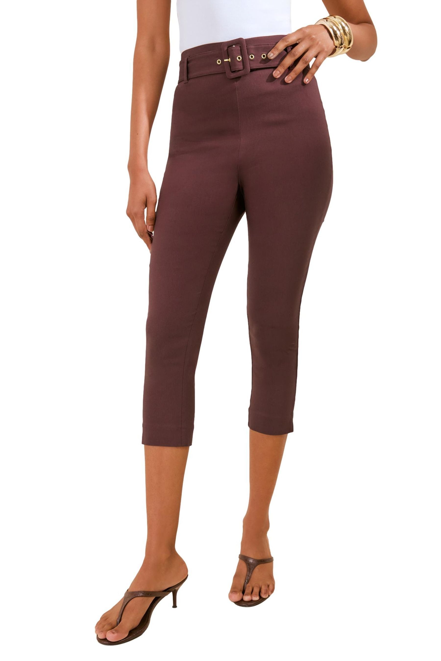Friends Like These Caprihose Friends Like These Formende Capri-Hose mit Gürtel (1-tlg)