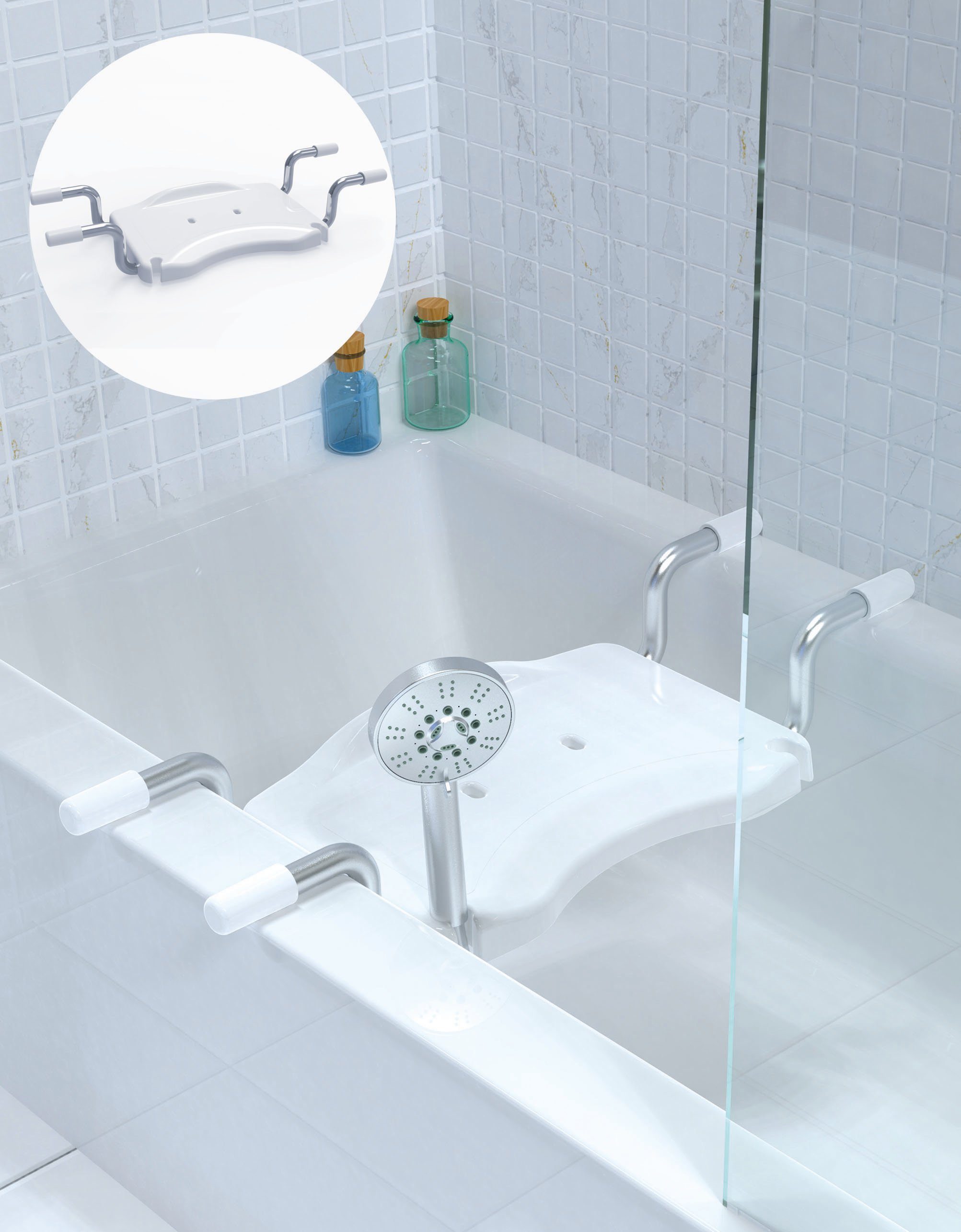 Bischof Badewannensitz Comfort, belastbar bis 150 kg, TÜV/GS geprüft