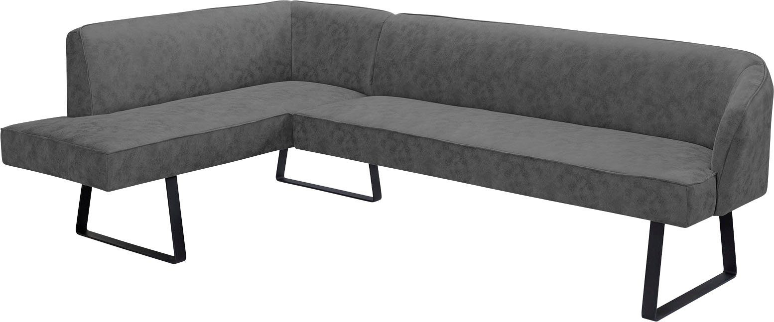exxpo - sofa fashion Eckbank Bezug mit in und Qualitäten verschiedenen Metallfüßen, Keder Americano