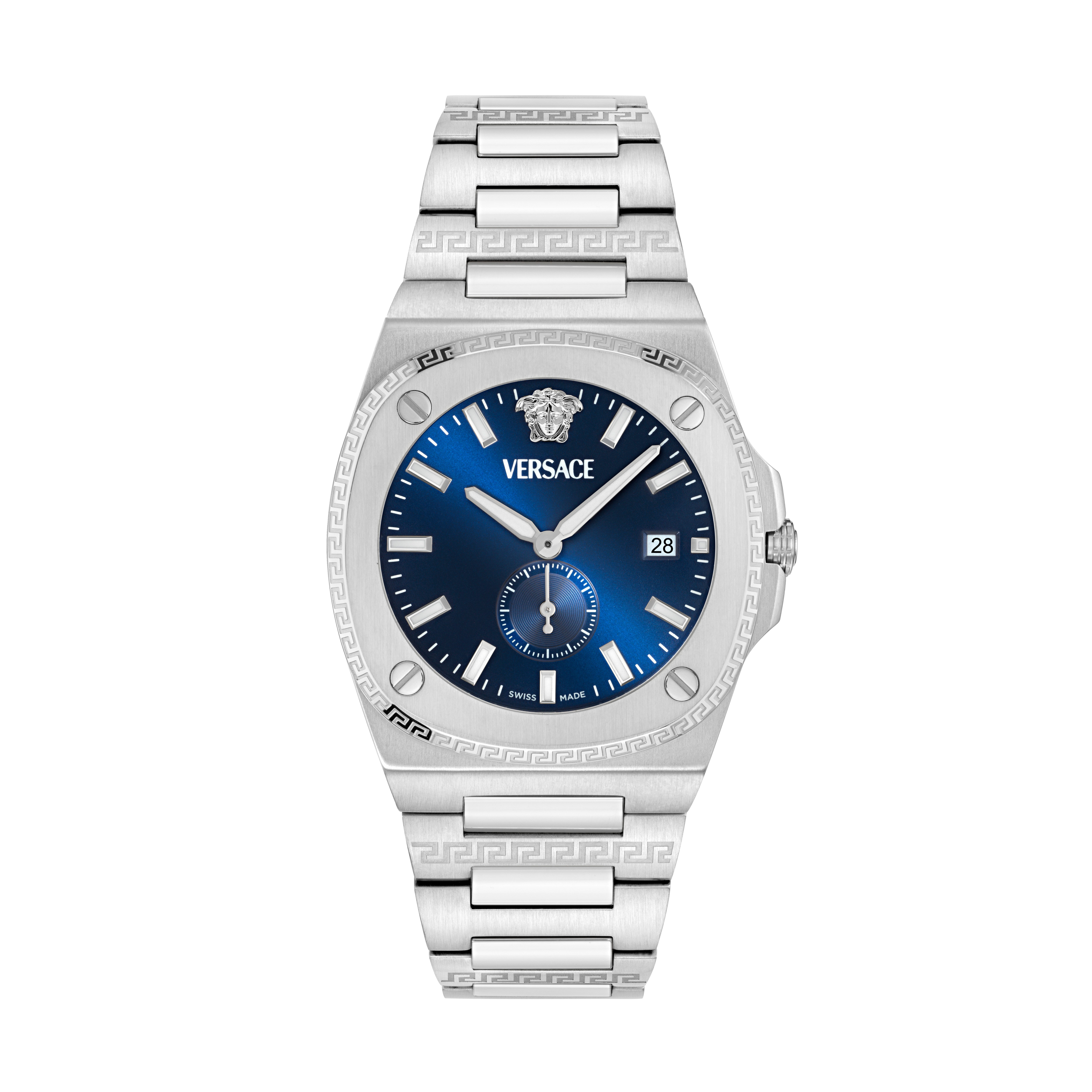 Versace Quarzuhr TOLOMEO VE0V00225, Armbanduhr, Damenuhr, Herrenuhr, Swiss Made, Edelstahlarmband, analog