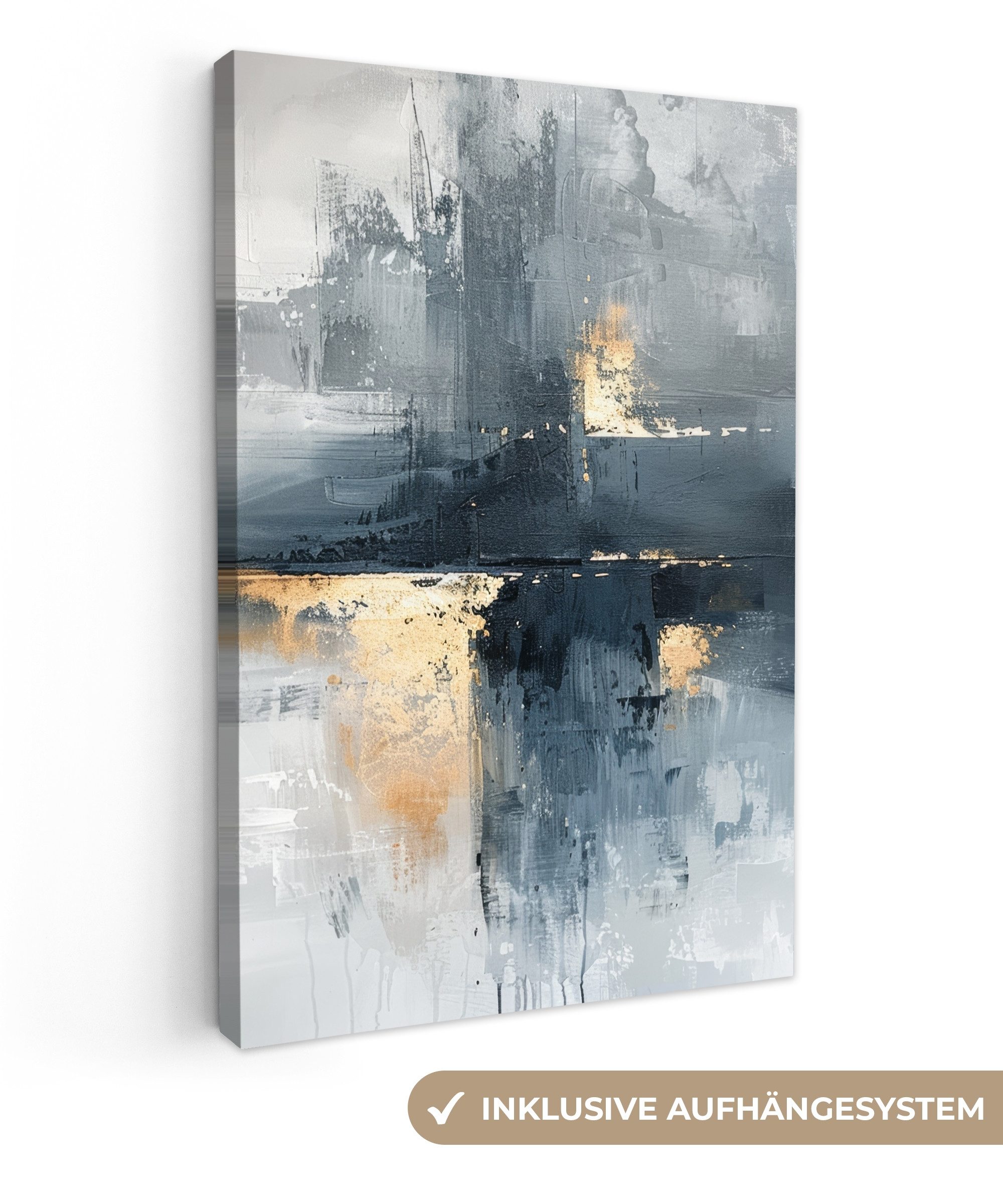 OneMillionCanvasses® Leinwandbild Abstrakt - Farbe - Kunst - Gold, Fotodruc günstig online kaufen