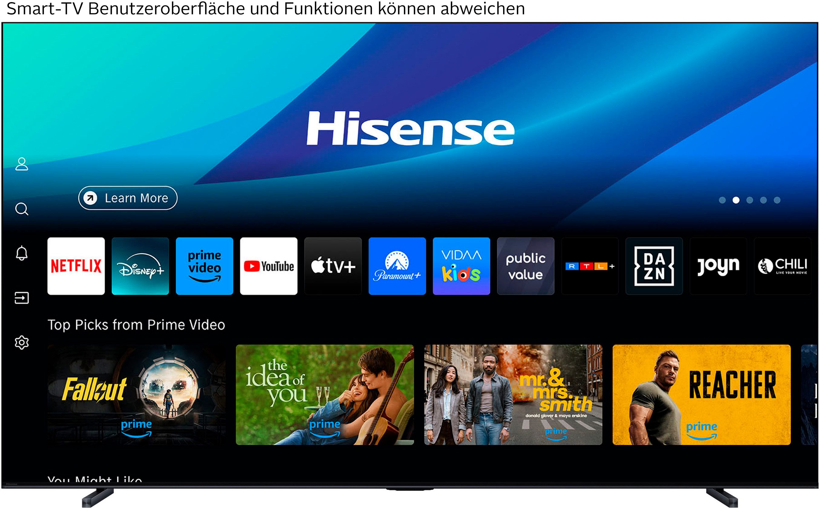 Hisense 100U7Q QLED Mini LED-Fernseher (253 cm/100 Zoll, 4K Ultra HD, Smart-TV, 4K UHD Mini LED)