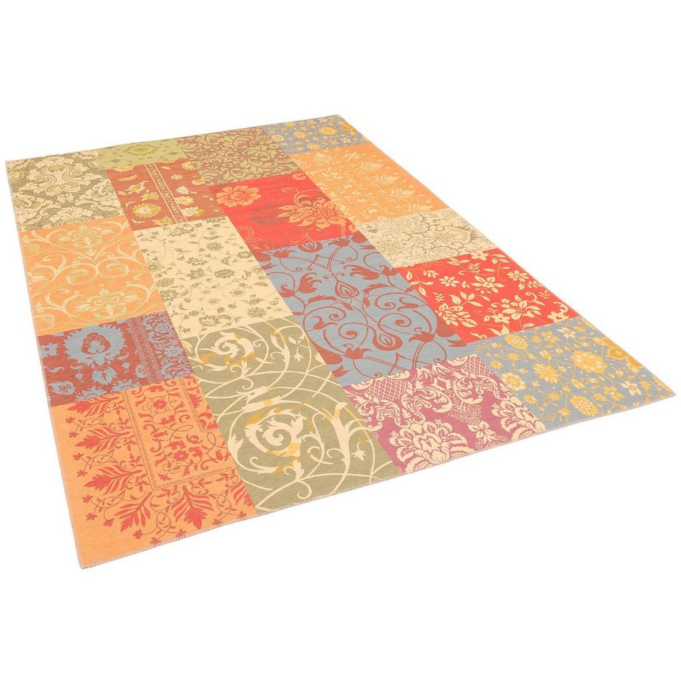 Luxus Vintage Designerteppich Patchwork Rot Luxus Vintage Designerteppich Patchwork Rot