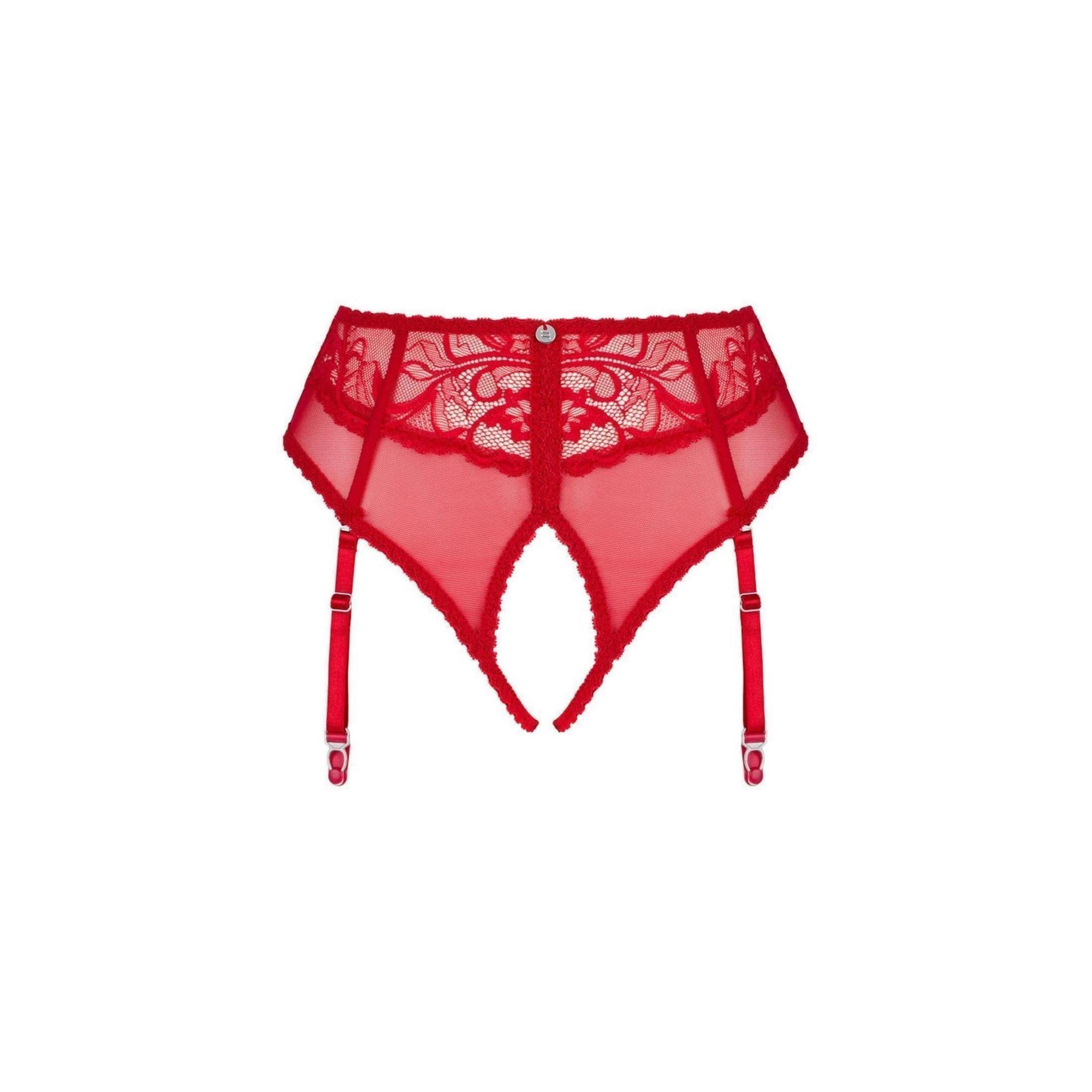 Obsessive Panty-Ouvert OB Dagmarie garter panties red - (ML,XSS,XXL)