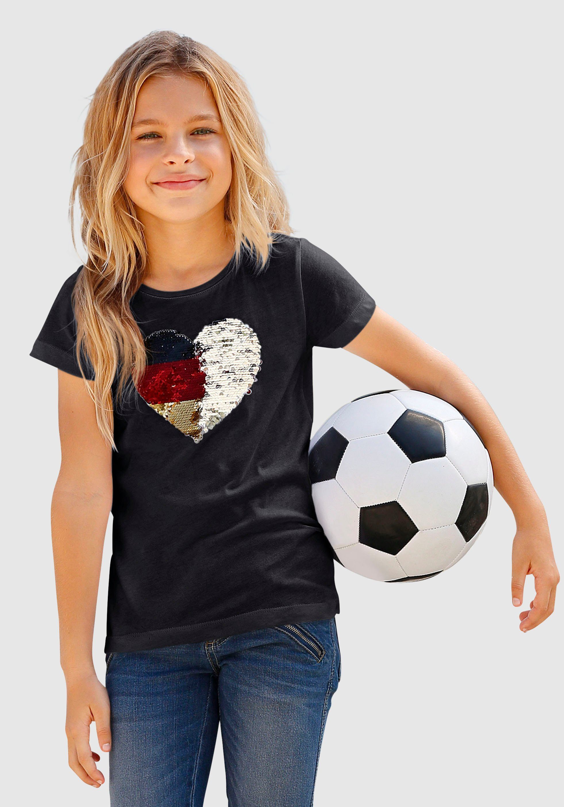 KIDSWORLD Fußballshirt mit Wendepailletten T-Shirt