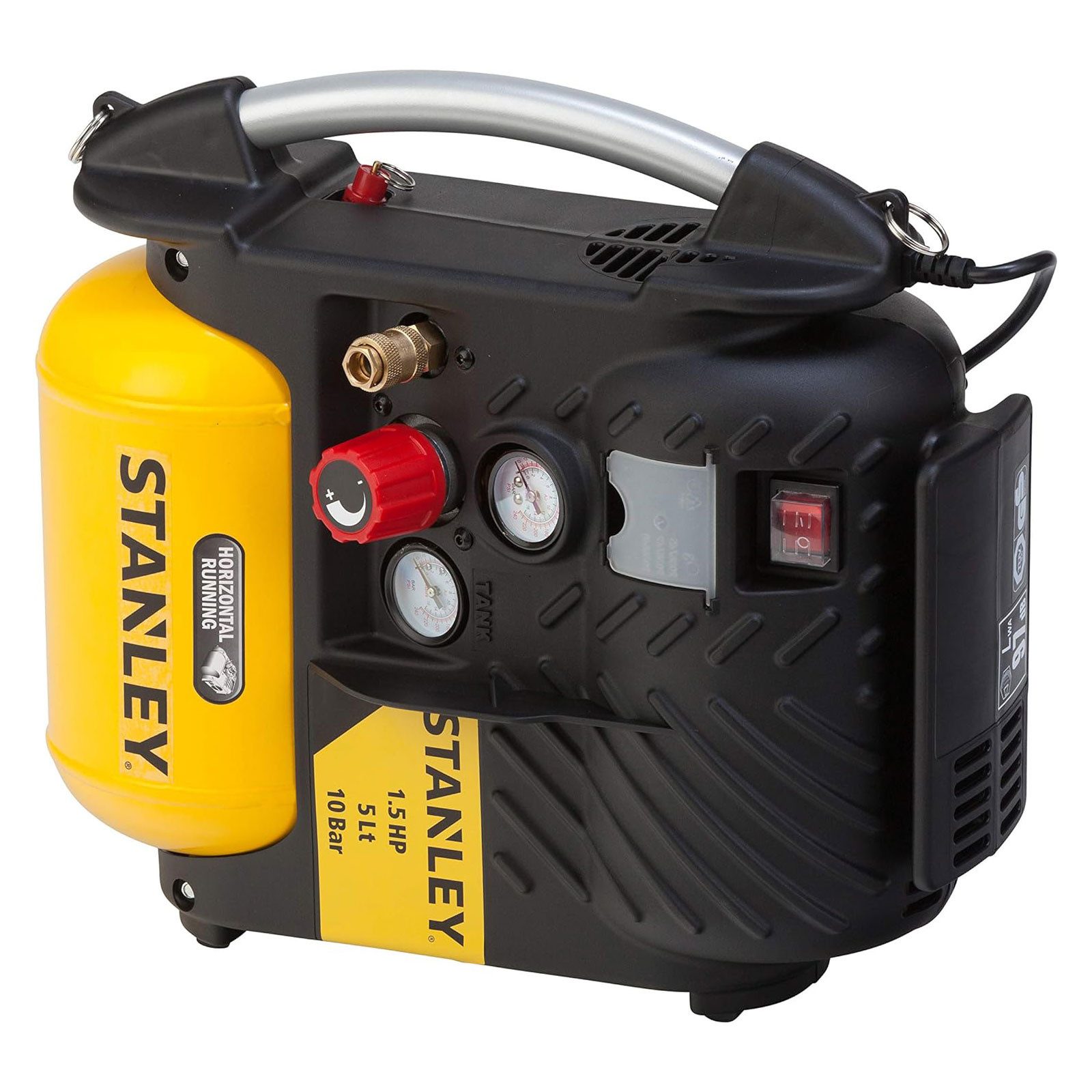 STANLEY Kompressor DN 200/10/5 Airboss 10 bar, 5 Liter tragbar, max. 8 bar, 6 l, Set