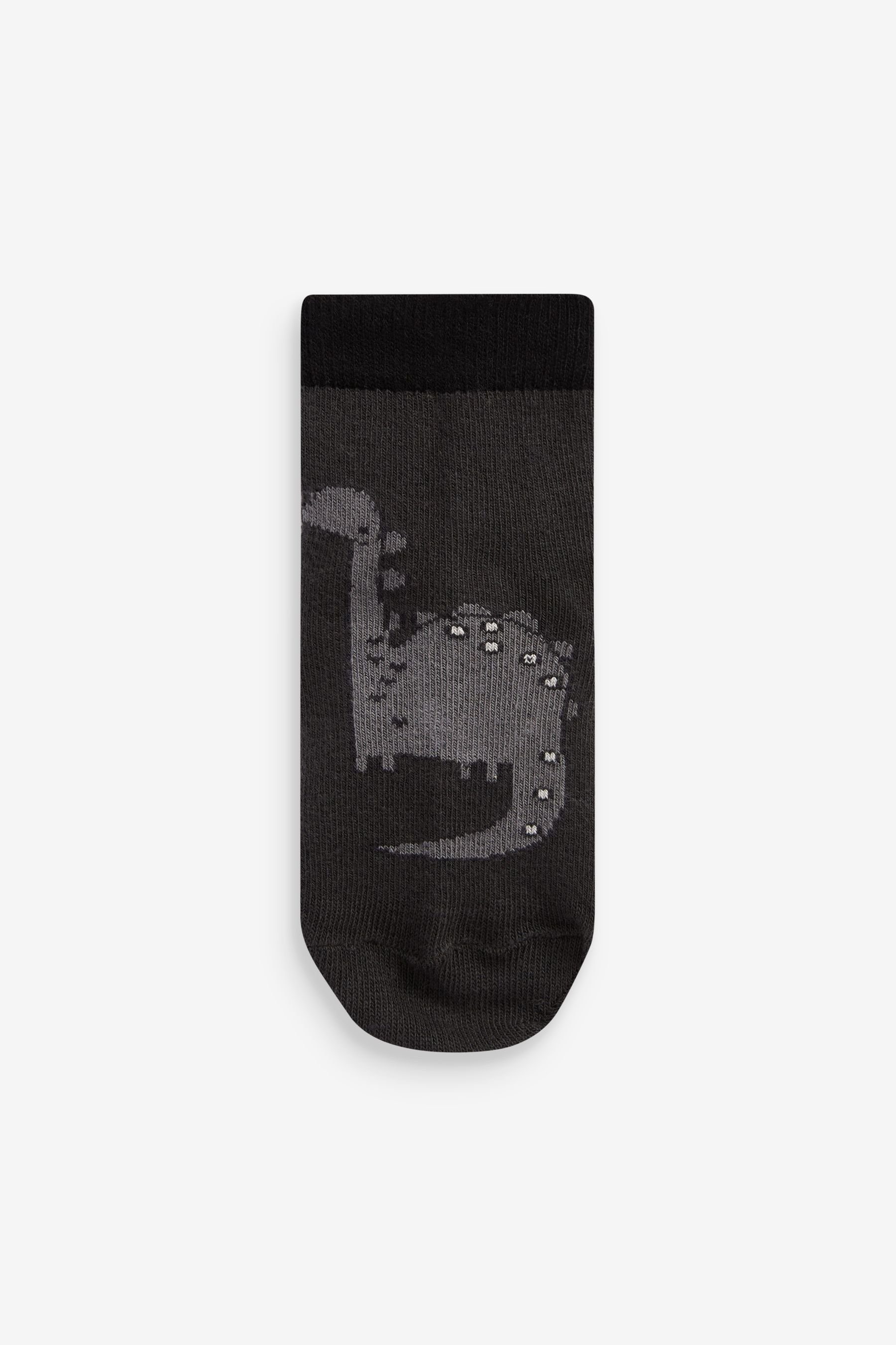 Socken Baumwollanteil, Kurzsocken (1-Paar) Next Black/Grey hohem Dinosaur 7er-Pack mit