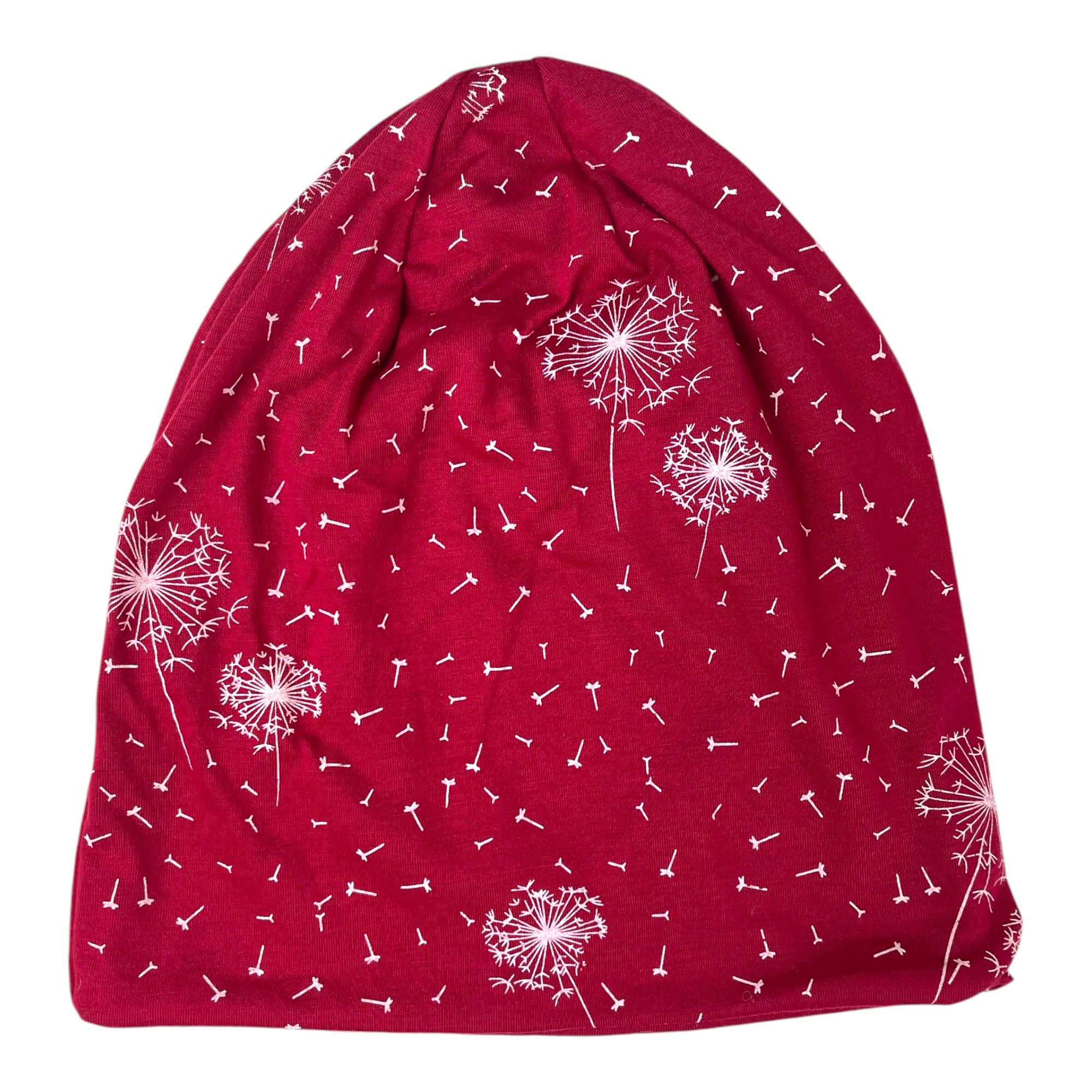 Taschen4life Beanie Slouch Longbeanie Mütze leichte Damen Beanie, Motiv Pusteblume, Sommermütze