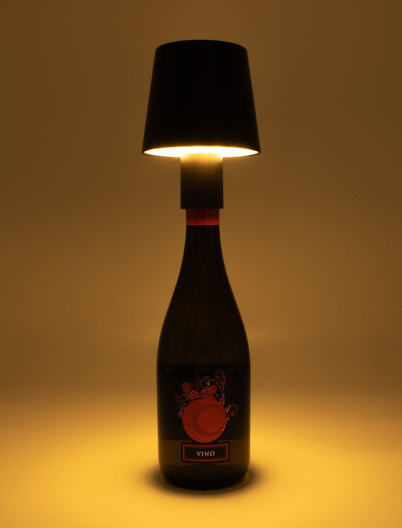 Flaschen Deko cm, Touch, Akku LED zum 60 Aufstecken warm x 14 10 und Lampe Tischleuchte kalt Touch auf mit LED Spetebo weiß Flaschenleuchte