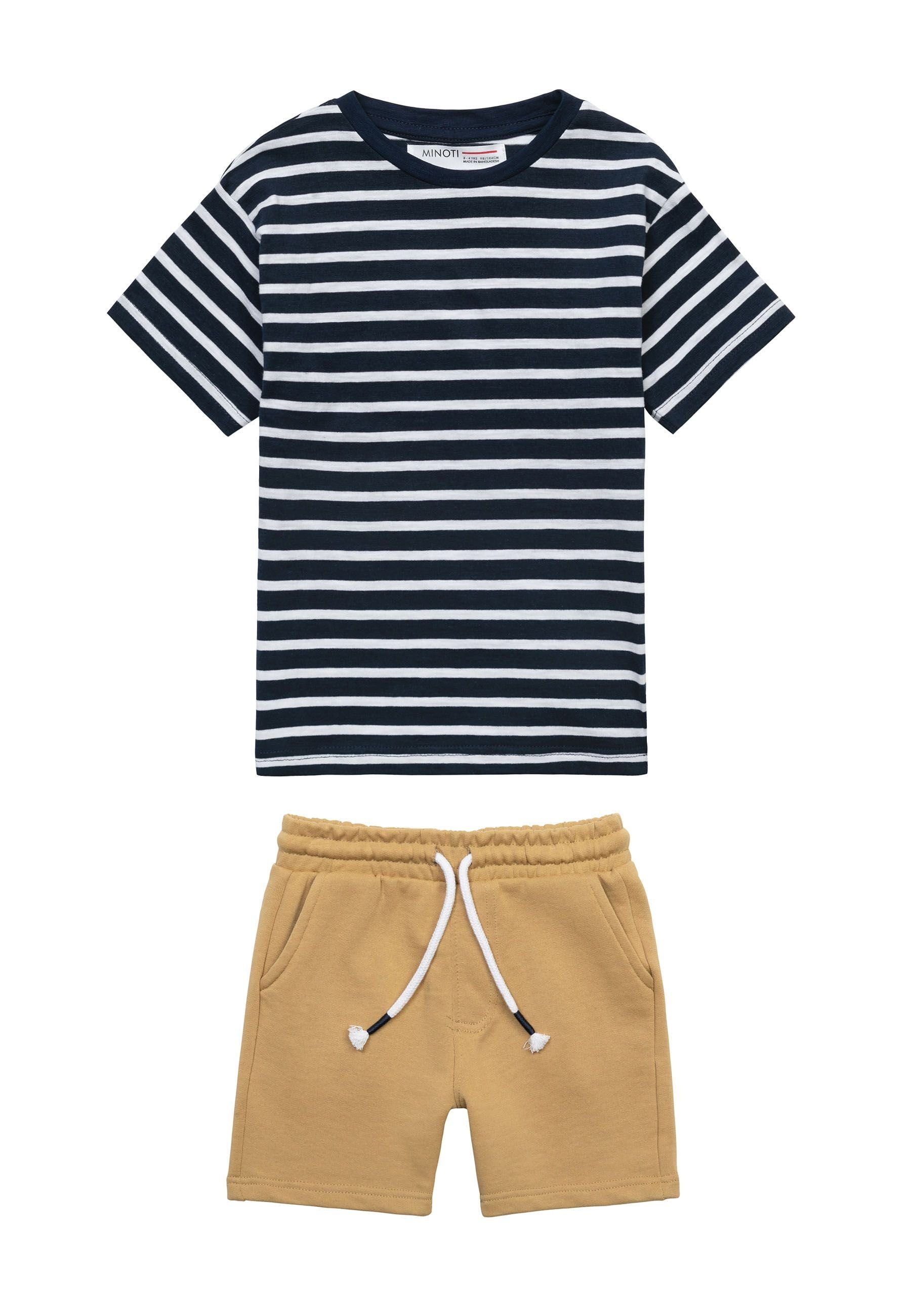 MINOTI T-Shirt & Shorts Set: einfaches T-Shirt und Shorts (3y-14y) Dunkelblau