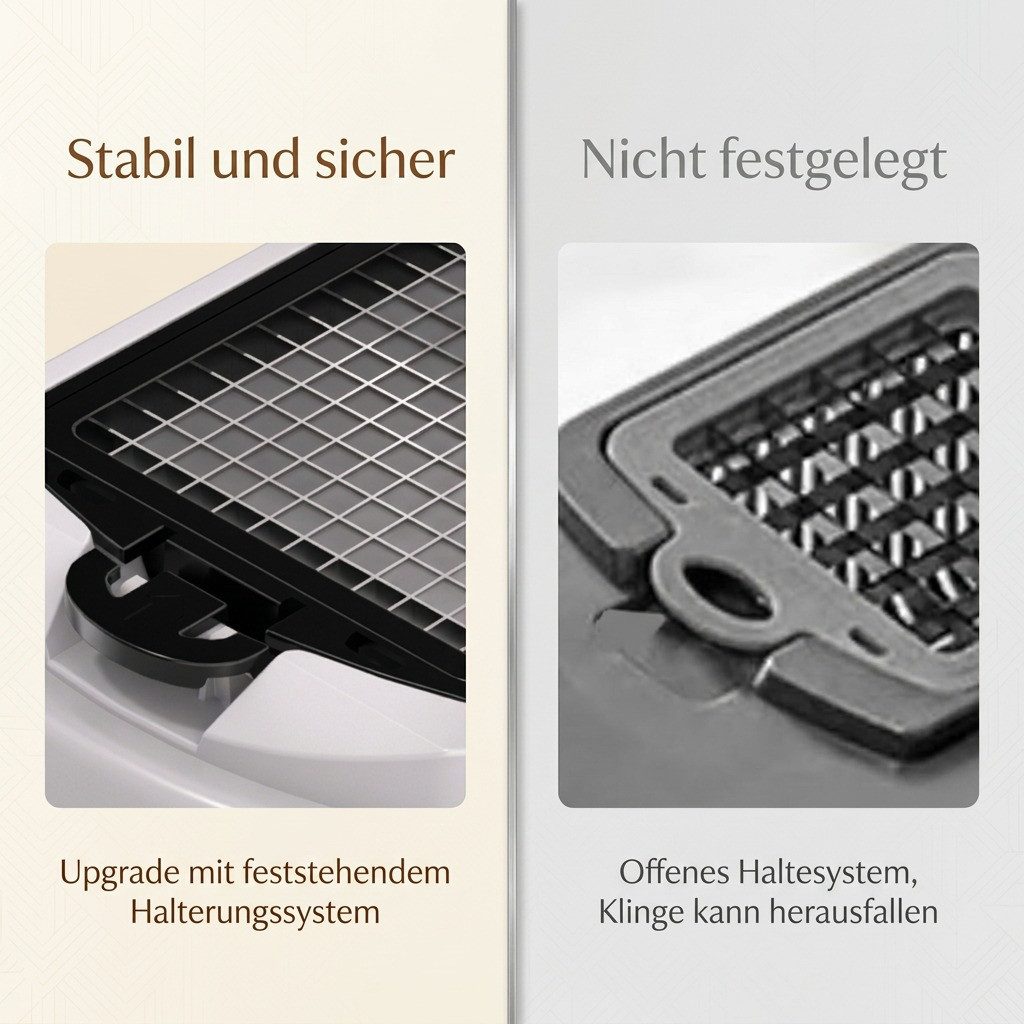 JASLIFE Gemüseschneider 18 in 1 Gemüseschneider Set mit Behälter, Manueller Küchenhelfer mit Edelstahlklingen und Handschutz