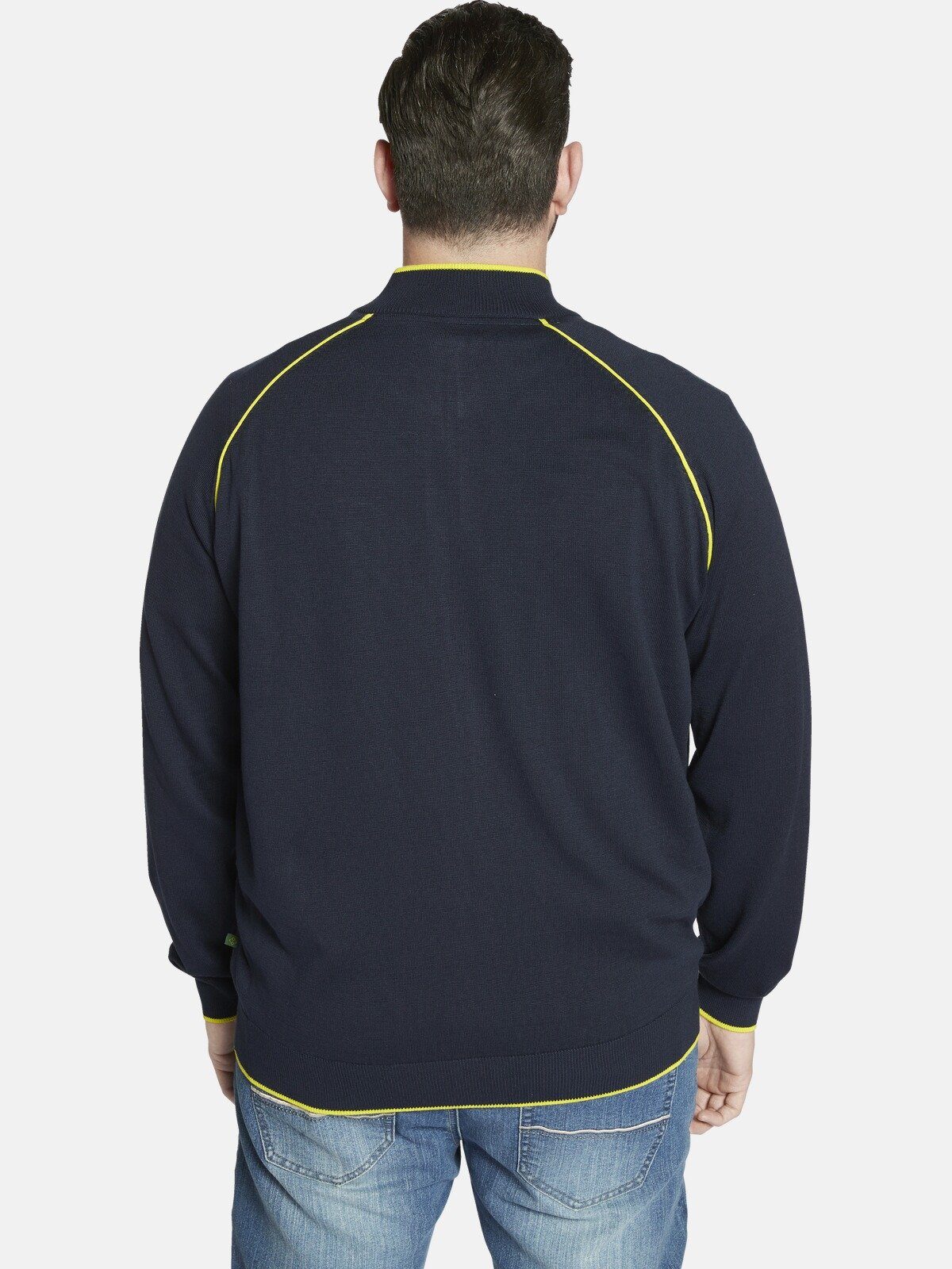 Charles Colby Strickjacke DUKE GLENNSON mit Rippstrick-Kragen günstig online kaufen