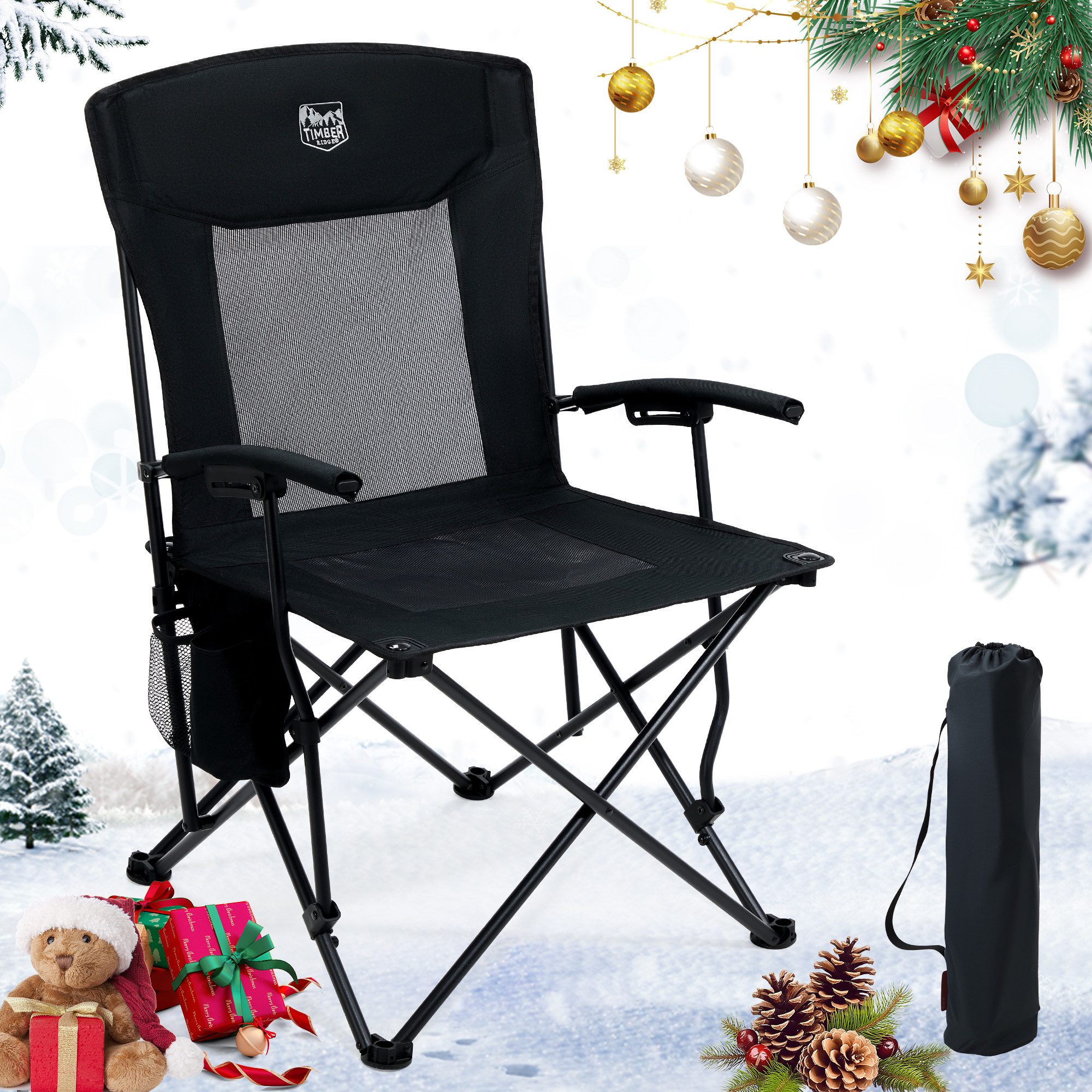 TIMBER RIDGE Campingstuhl Leichter Klappstuhl mit 150 kg Belastbarkeit (1 S günstig online kaufen