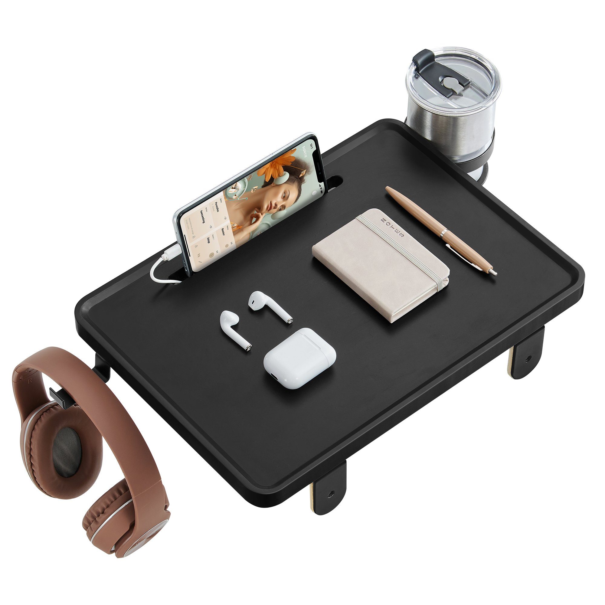 VASAGLE Nachttisch, einhängbar, verstellbar, mit Handyschlitz günstig online kaufen