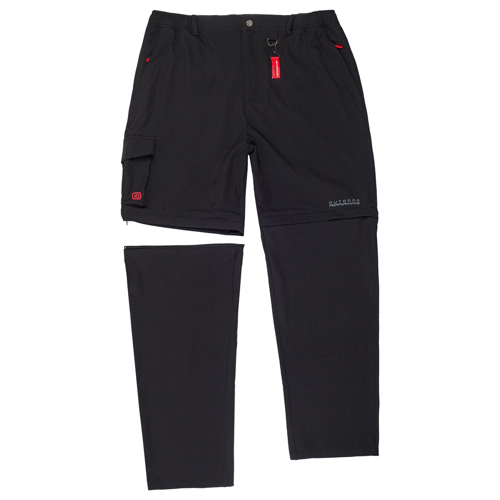 ADAMO Outdoorhose Adamo Übergrößen Outdoor-Zipp-off-Hose schwarz günstig online kaufen