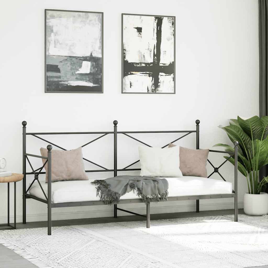 vidaXL Bett Tagesbett ohne Matratze Schwarz günstig online kaufen
