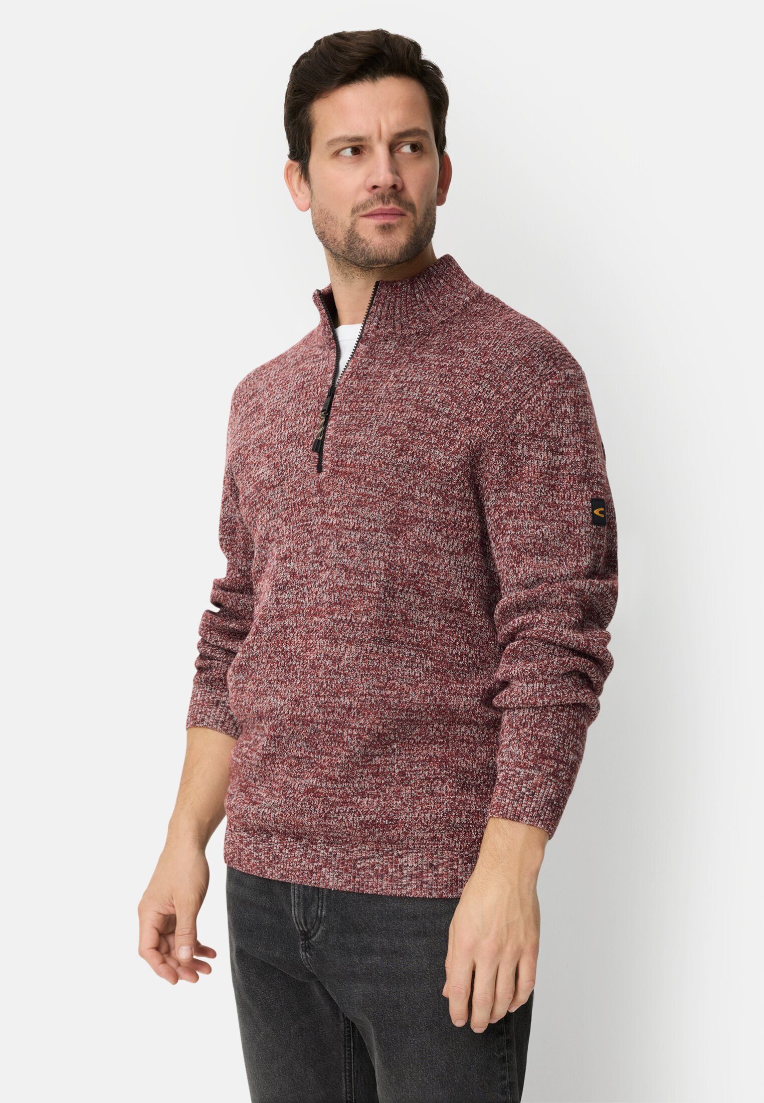 camel active Troyer mit melierter Struktur Langarm Troyer (1-tlg) Markenlab günstig online kaufen