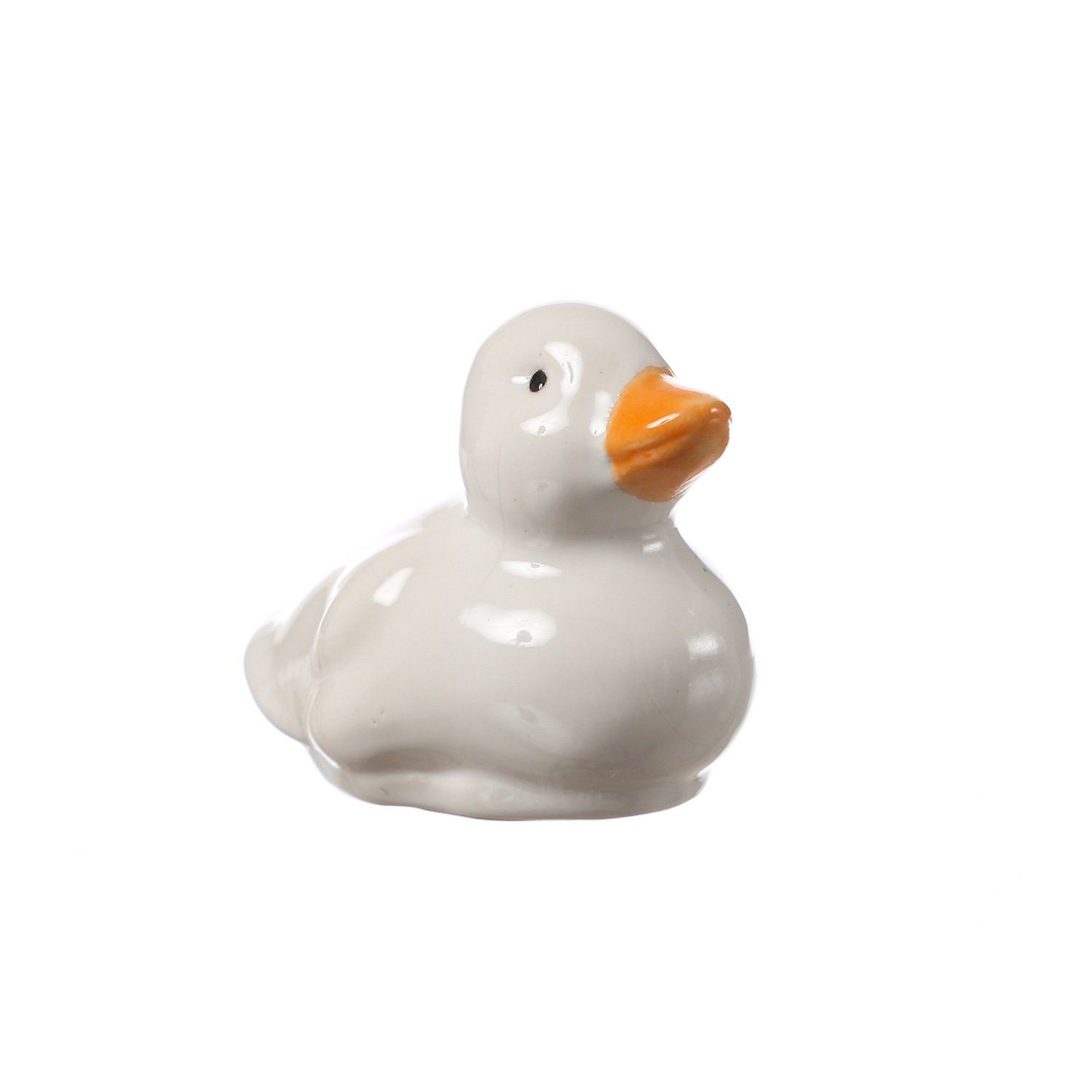 MARELIDA Tierfigur Teichdeko Ente St) (1 Dekoente L: Porzellan schwimmend weiß Dekofigur 7cm