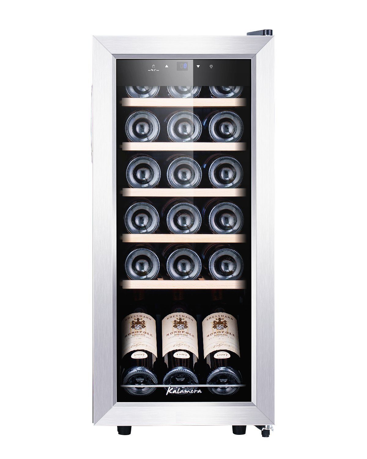 7. Bild von kalamera Weinkühlschrank KRC-51FCSS, für 18 Standardflaschen á 0,75l,5-18°C