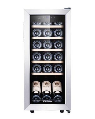 kalamera Weinkühlschrank KRC-51FCSS, für 18 Standardflaschen á 0,75l,5-18°C