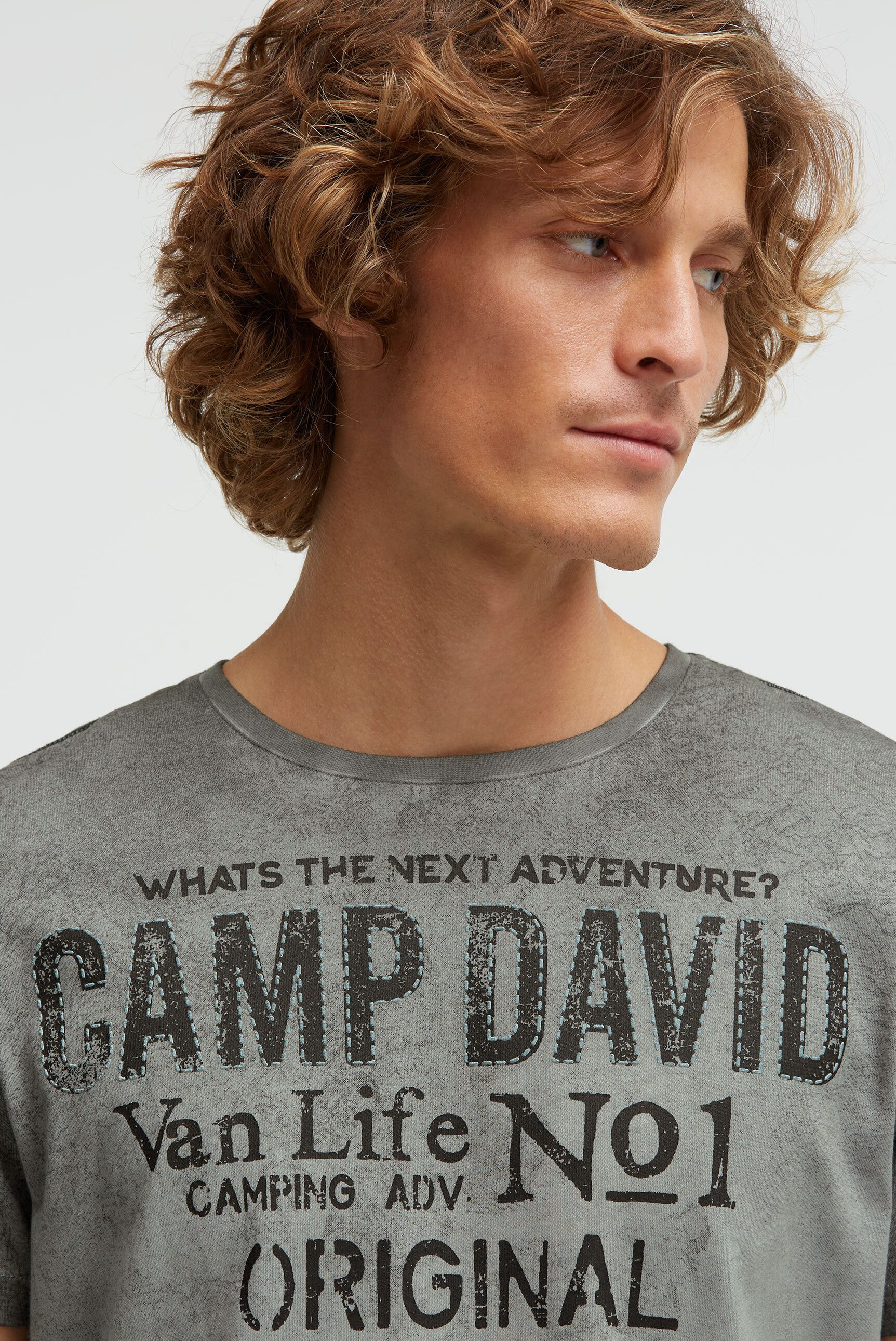 CAMP DAVID Rundhalsshirt aus Baumwolle
