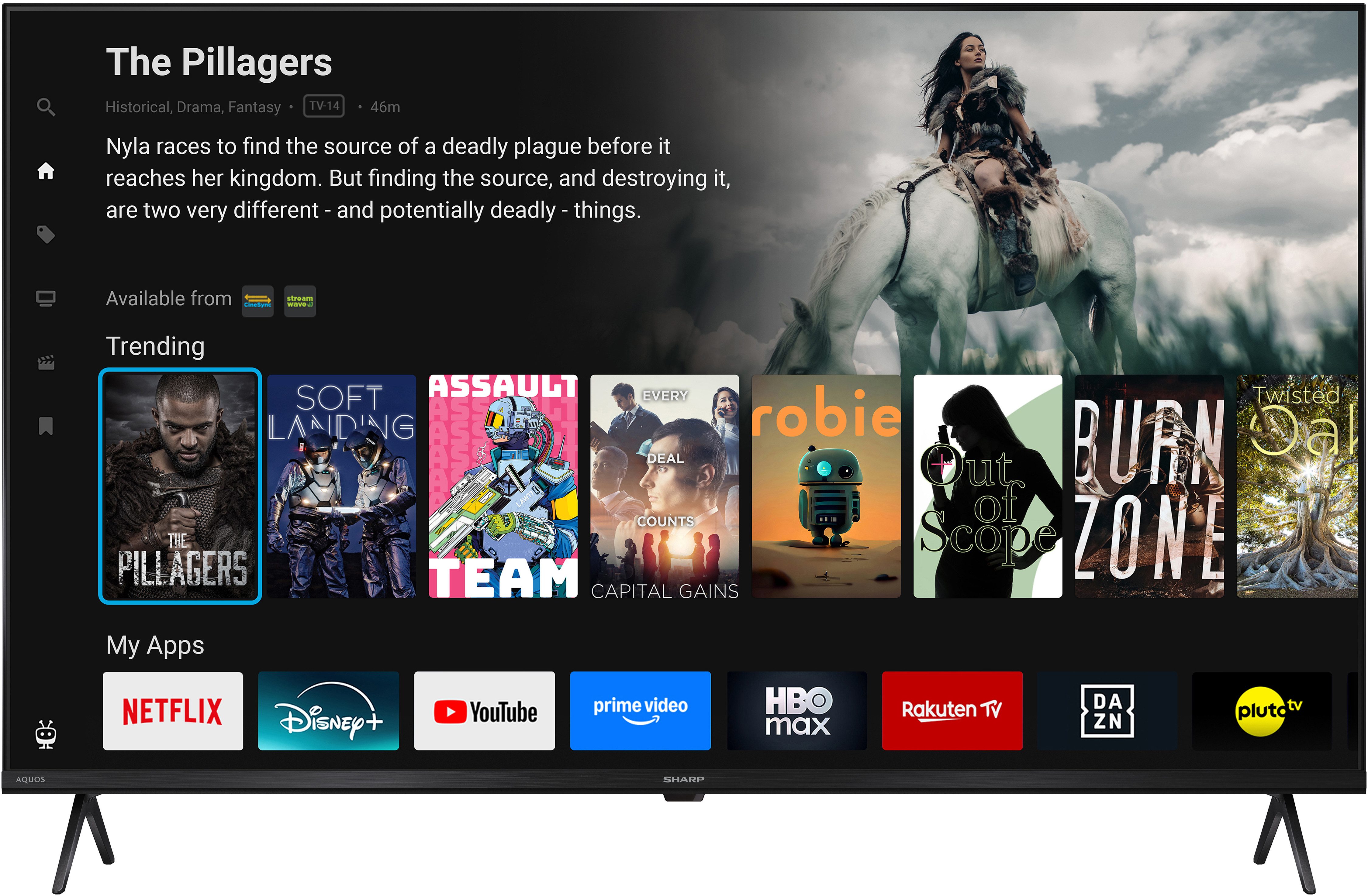 Sharp 4T-C43HKx LED-Fernseher (108 cm/43 Zoll, 4K Ultra HD, Smart-TV)