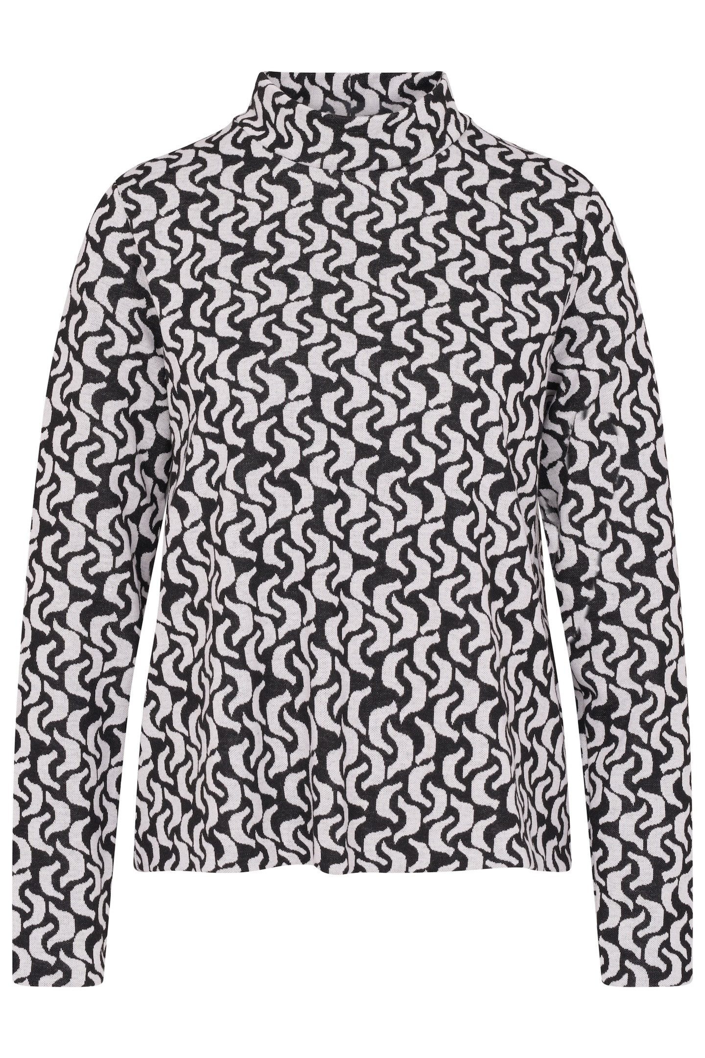 bugatti Langarmshirt mit grafischen Mustern