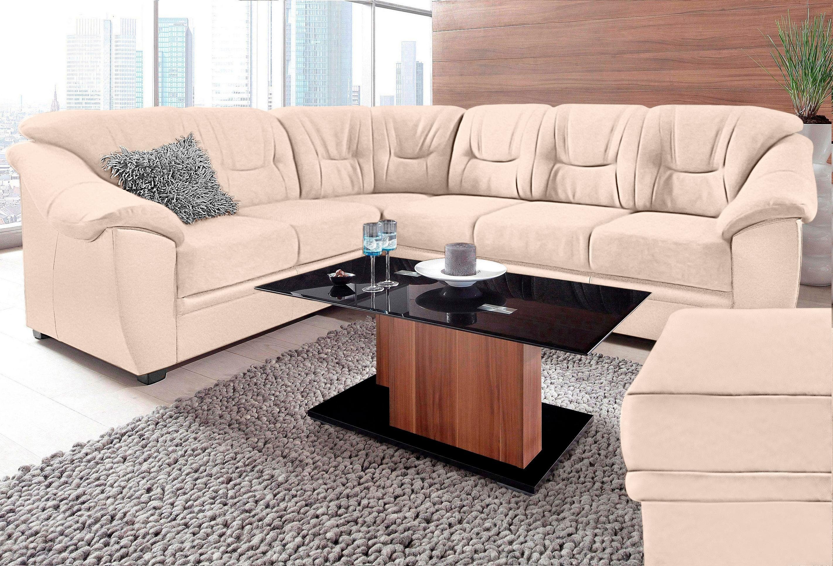 sit&more Ecksofa Savona L-Form, B: 262 cm, optional Bettfunktion, Federkern