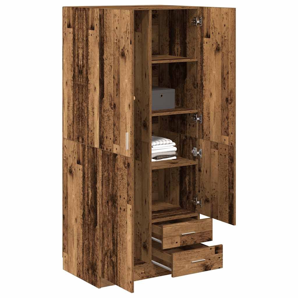 vidaXL Kleiderschrank NA Kleiderschrank Altholz-Optik 80x52x180 cm Spanplatte
