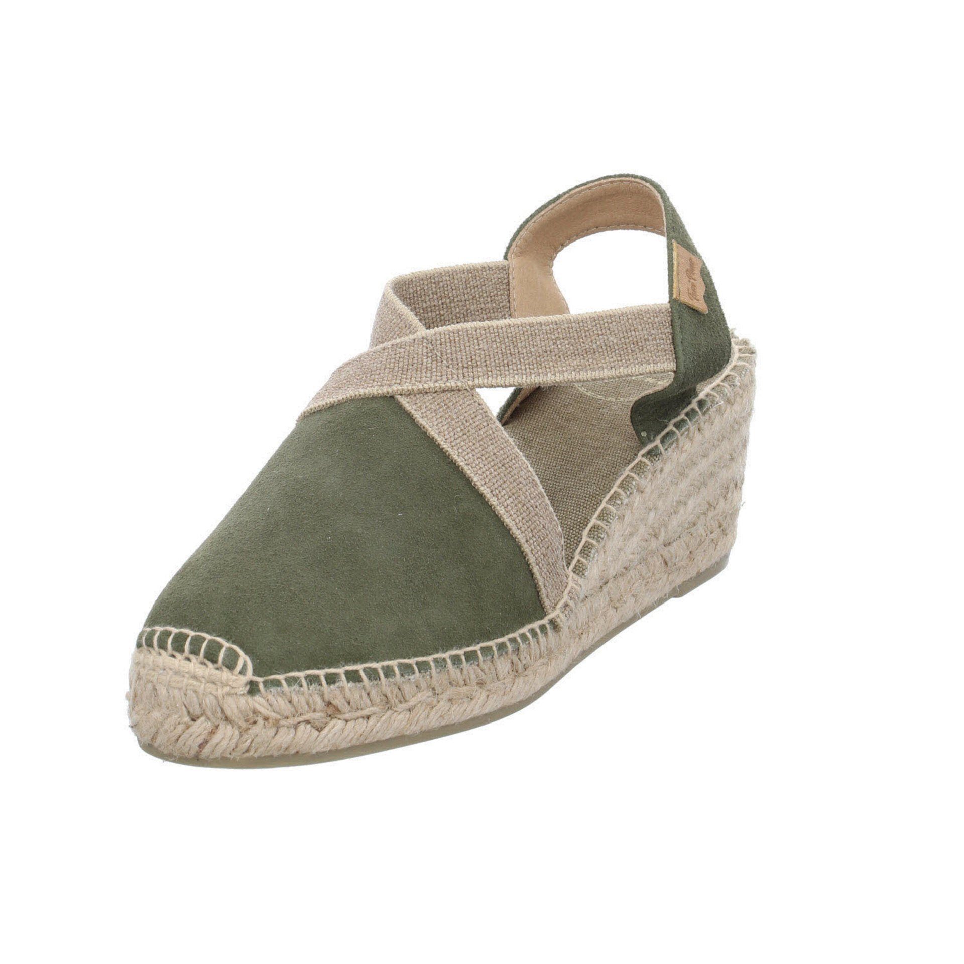 Toni Pons Damen Wedges Plateausandale Veloursleder Sandalen Tona Sandalette khaki