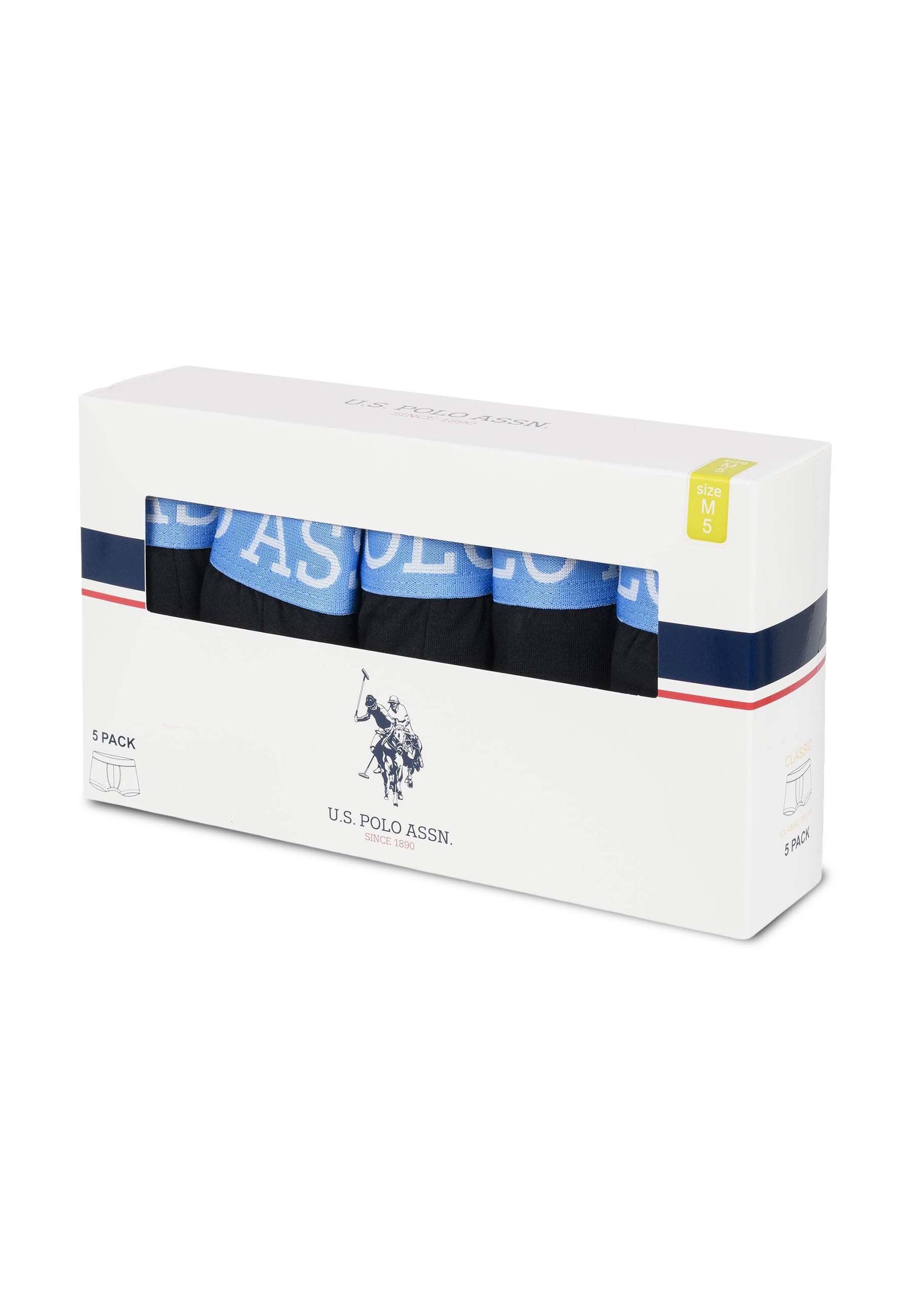 U.S. Polo Assn. Boxershorts USLeoo – Herren 5er Pack mit elastischem Logo-Bund Weiche Baumwollmischung, atmungsaktiv und formstabil – Bild 5 von 5