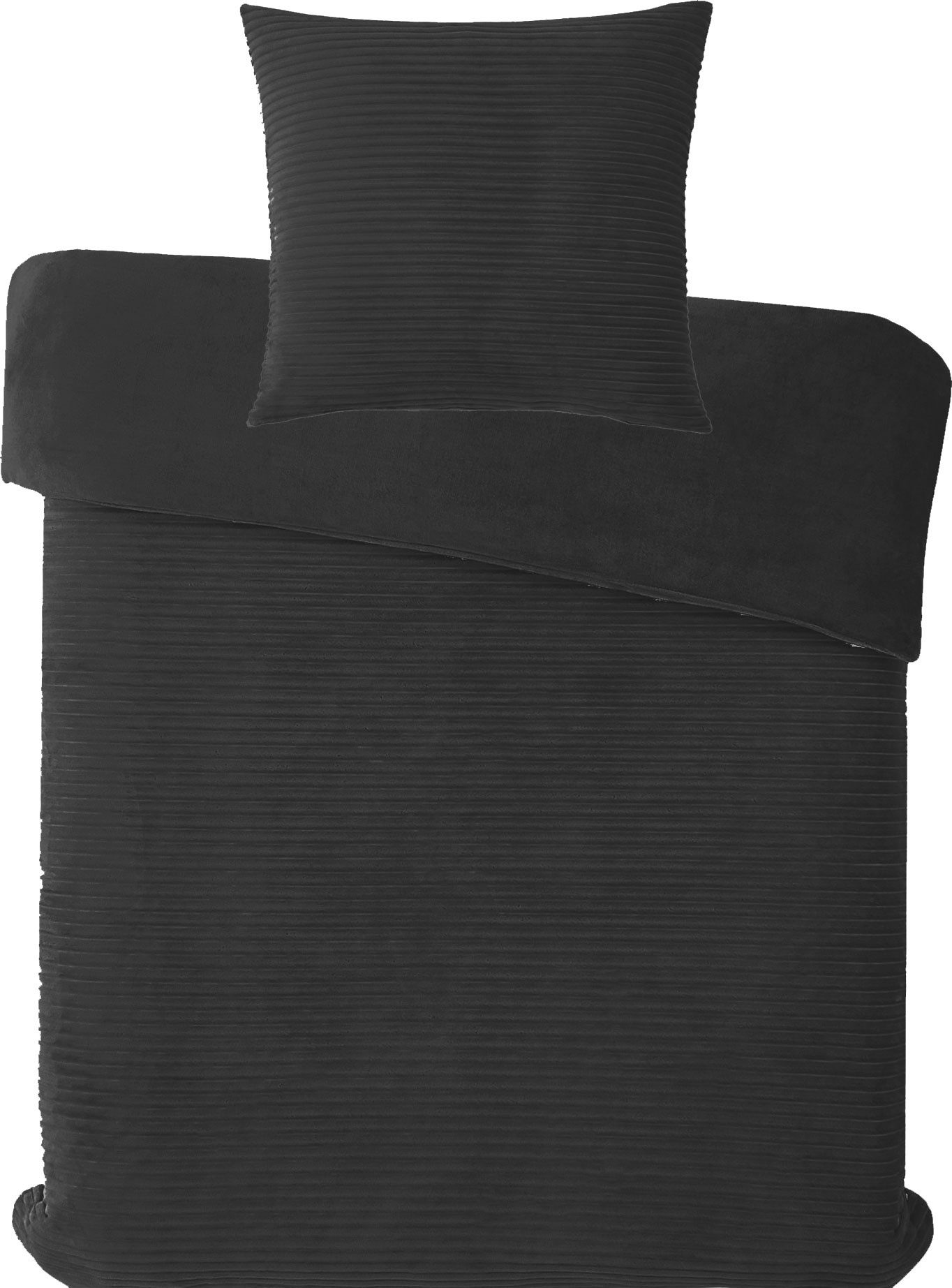 Bettwäsche Winter Wende Bettwäsche Cashmere Cord Fleece, 135x200+80x80cm