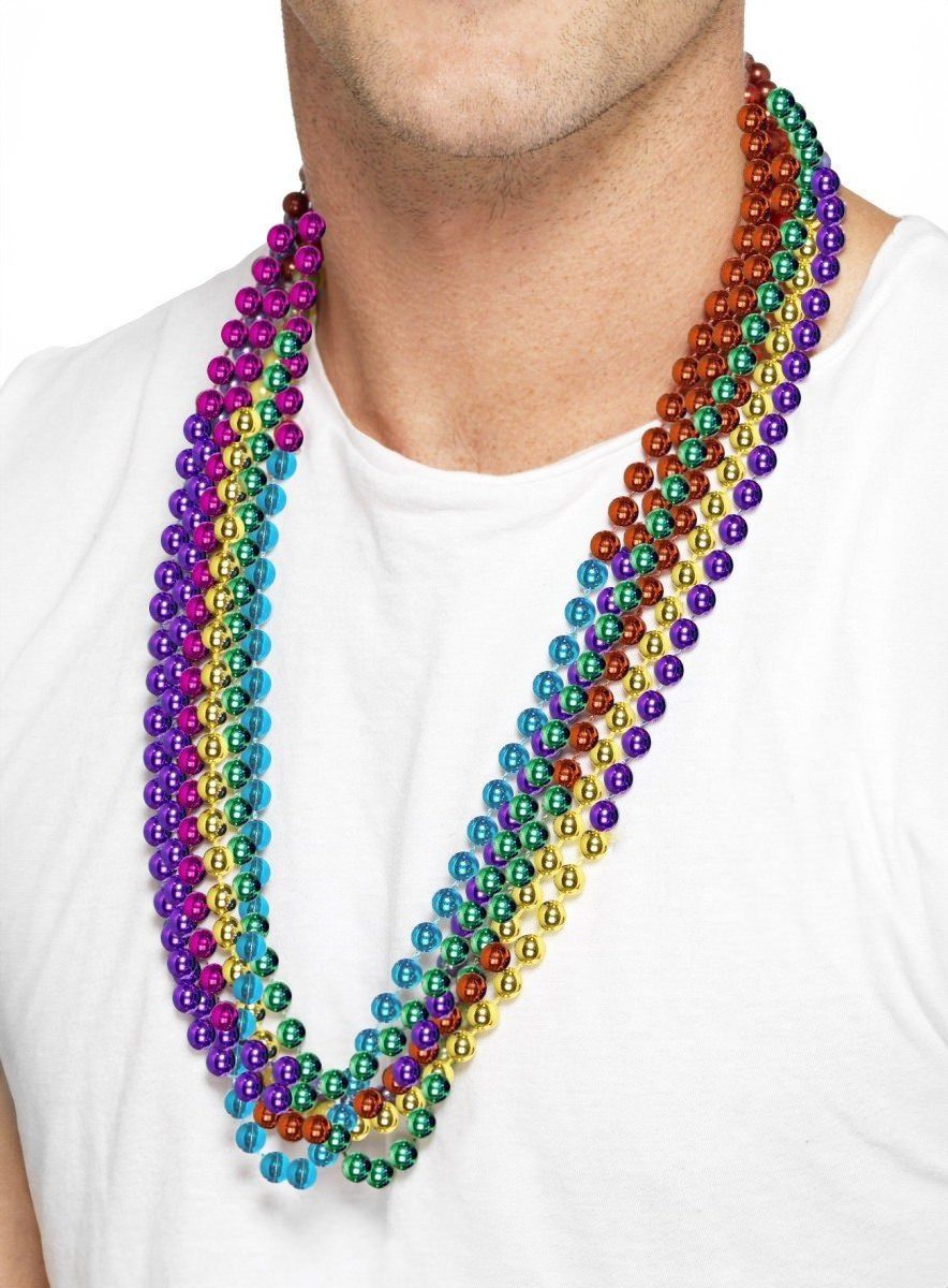 Metamorph Kostüm Regenbogen Perlenkette, Bunte Kette in sechs Farben günstig online kaufen